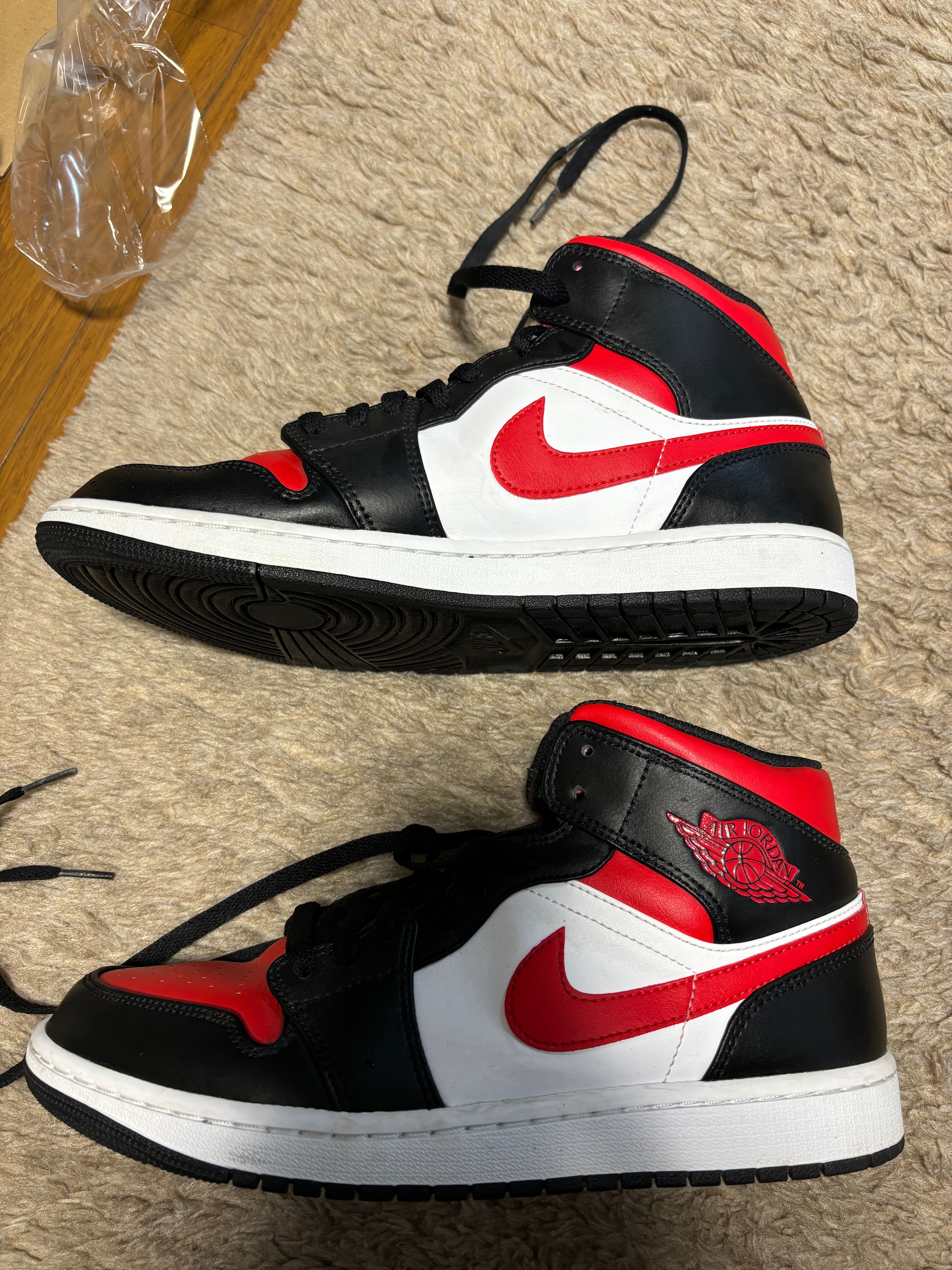 Nike Air Jordan 1 Mid "Black/Gym Red/White"