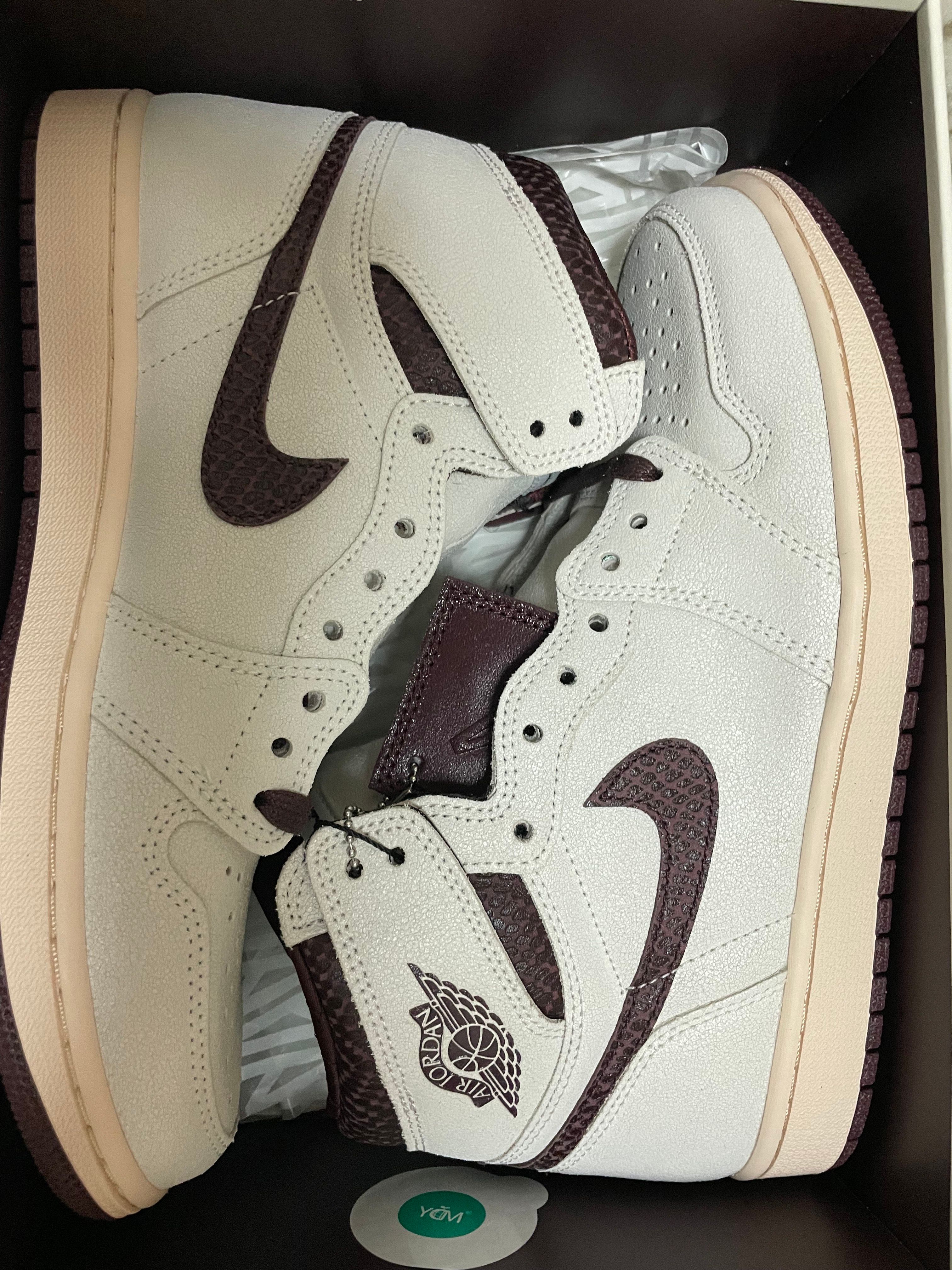 A Ma Maniere × Nike Air Jordan 1 Retro High OG "Sail and Burgundy"