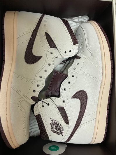 A Ma Maniere × Nike Air Jordan 1 Retro High OG "Sail and Burgundy"