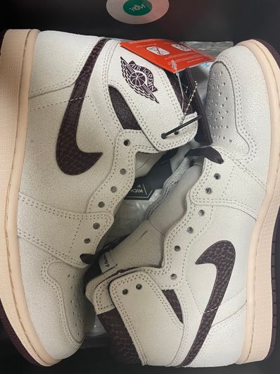 A Ma Maniere × Nike Air Jordan 1 Retro High OG "Sail and Burgundy"
