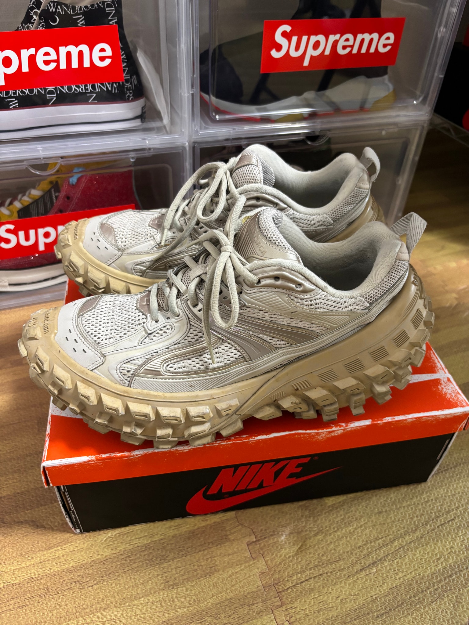 BALENCIAGA Bouncer (Defender) Sneaker "Beige"