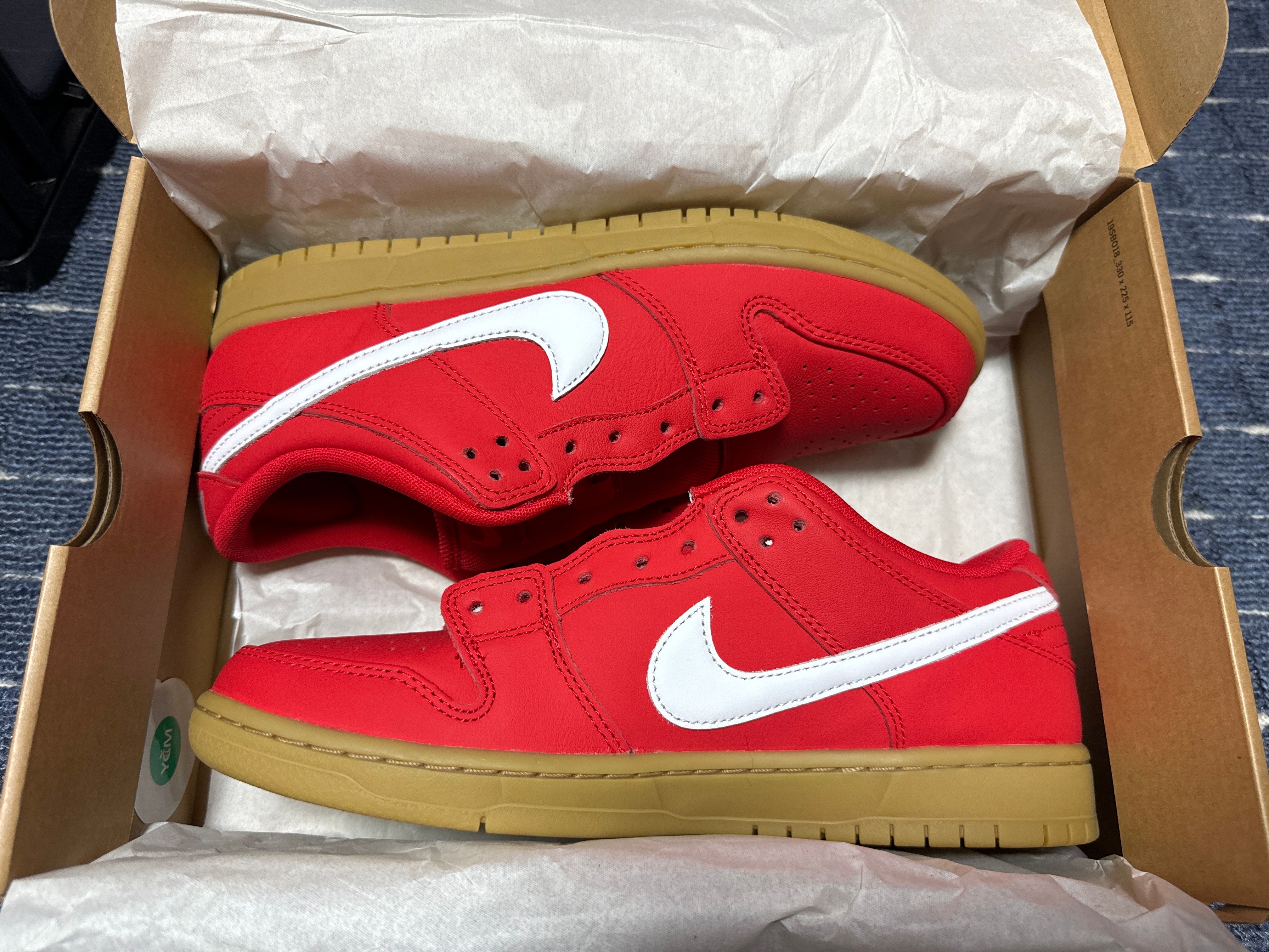 Nike SB Dunk Low Pro ISO Orange Label "University Red Gum"