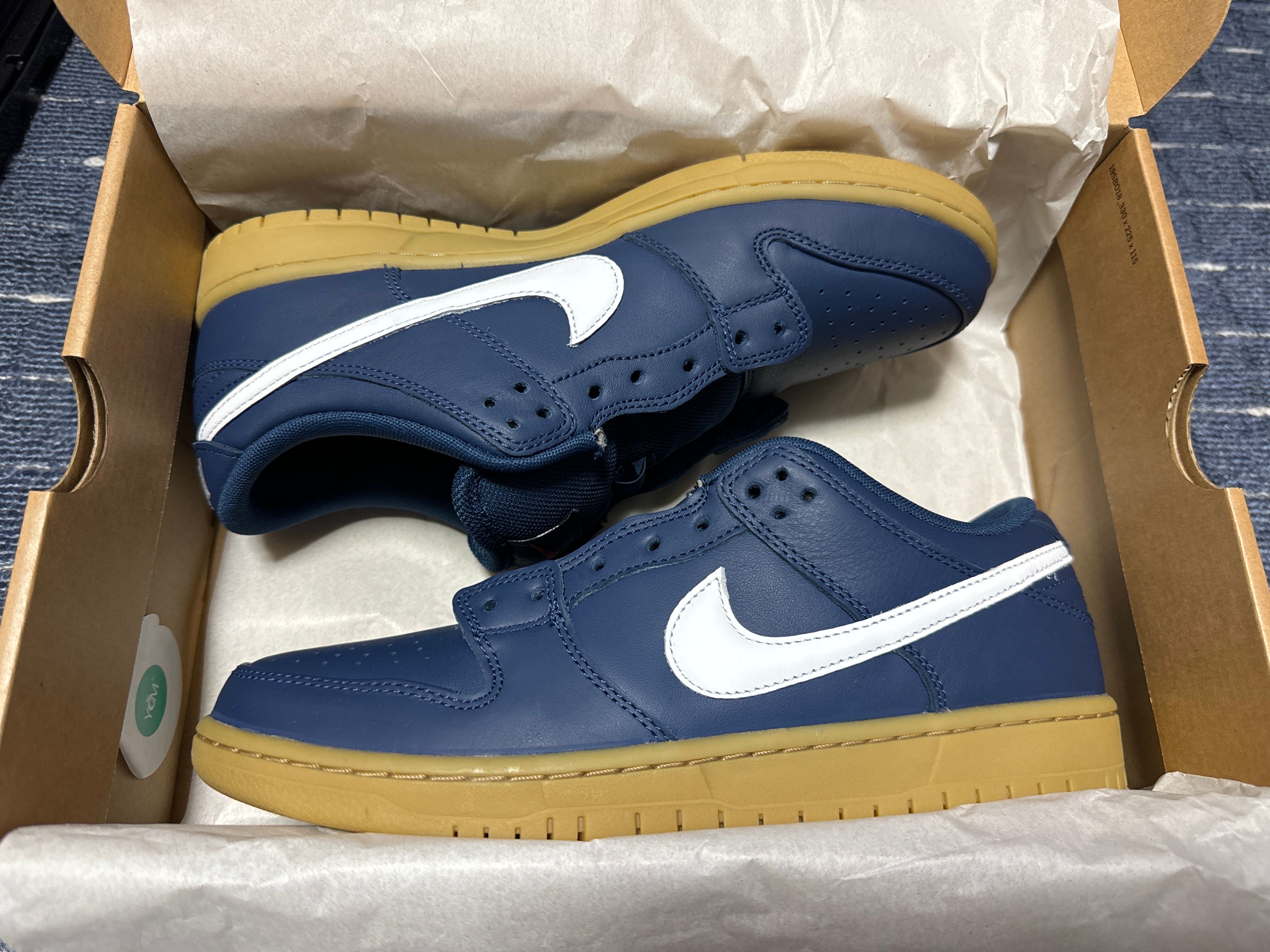Nike SB Dunk Low Pro ISO Orange Label "Navy Gum"