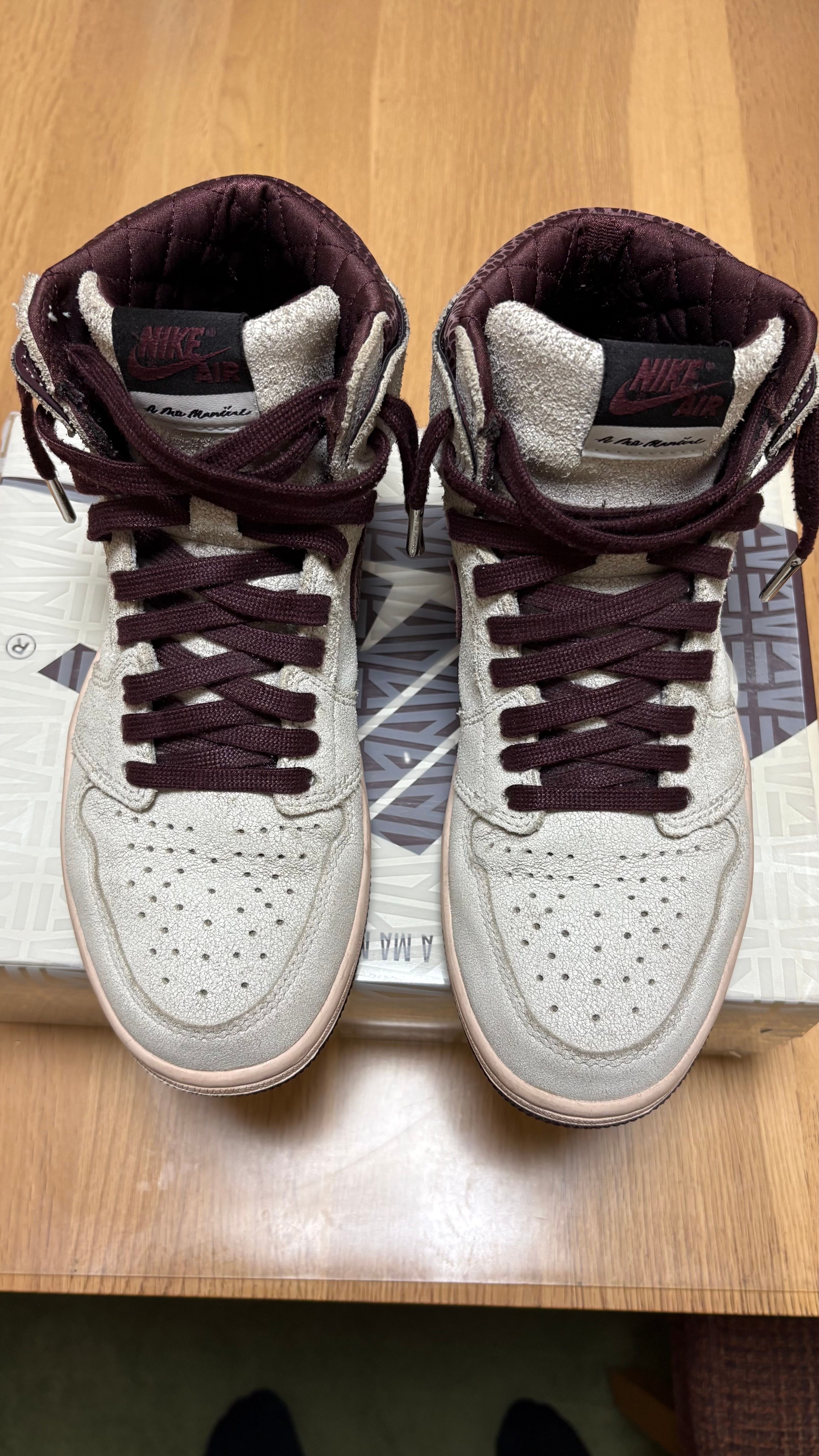 A Ma Maniere × Nike Air Jordan 1 Retro High OG "Sail and Burgundy"