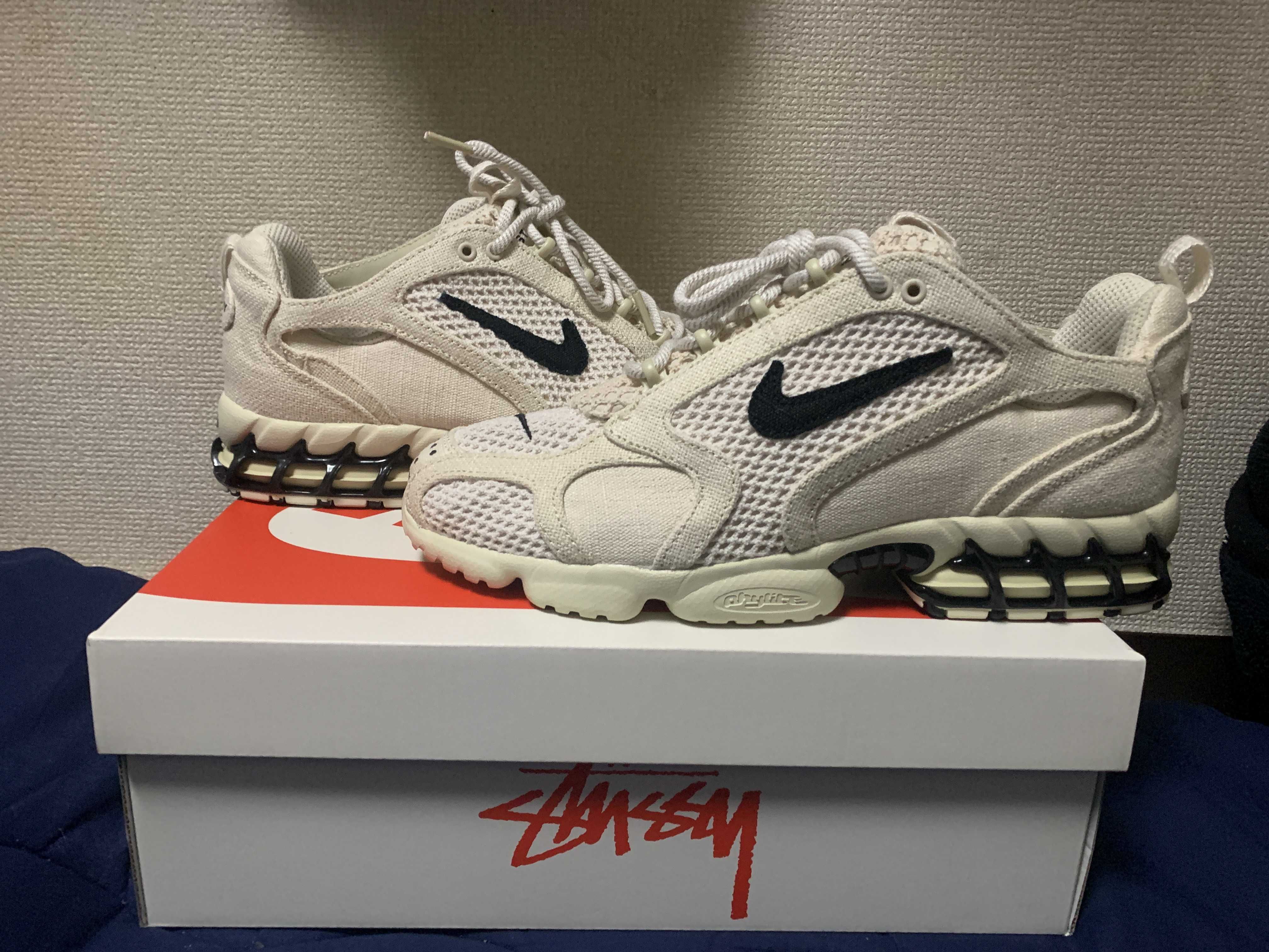 Stussy × Nike Air Zoom Spiridon CG 2 "Fossil/Black"