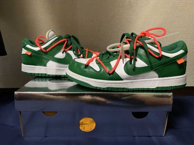 Off-White × Nike Dunk Low "White/Pine Green"