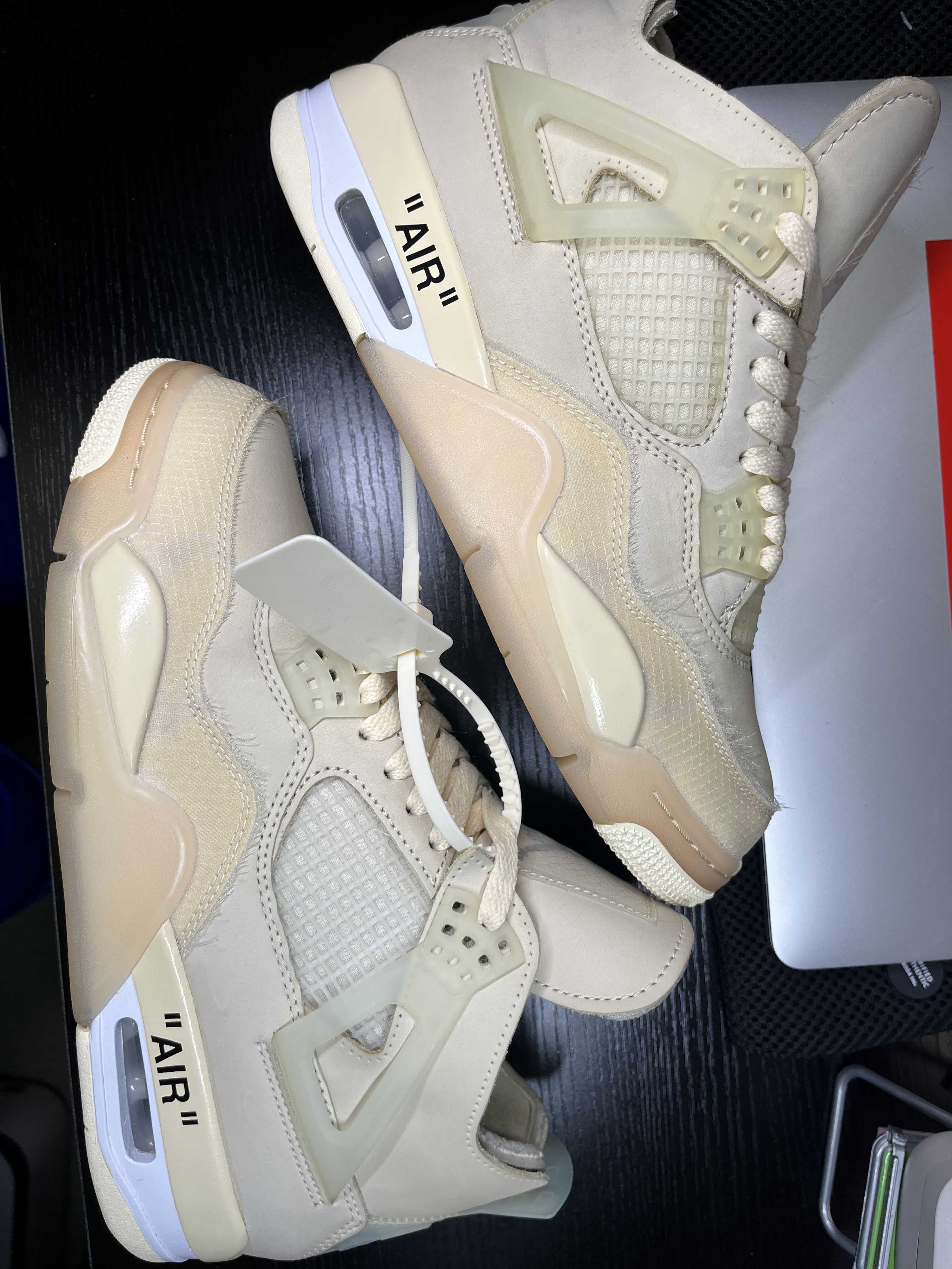 Off-White × Nike Women's Air Jordan 4 SP "Sail"