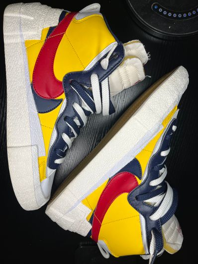 sacai × Nike Blazer Mid "Varsity Maize/Varsity Red"