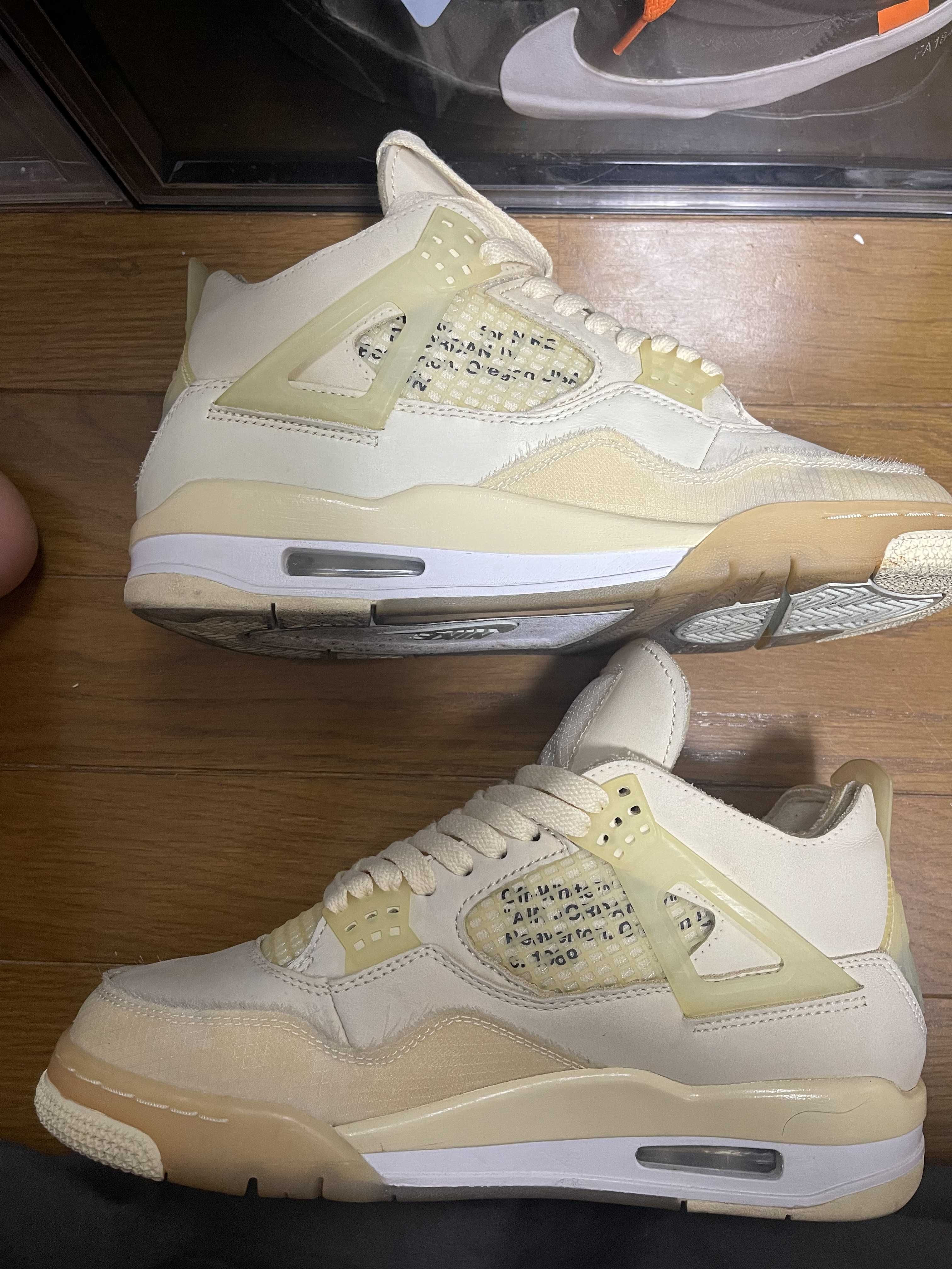 Off-White × Nike Women's Air Jordan 4 SP "Sail"