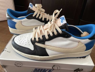 Travis Scott × fragment design × Nike Air Jordan 1 Low OG SP "Military Blue"