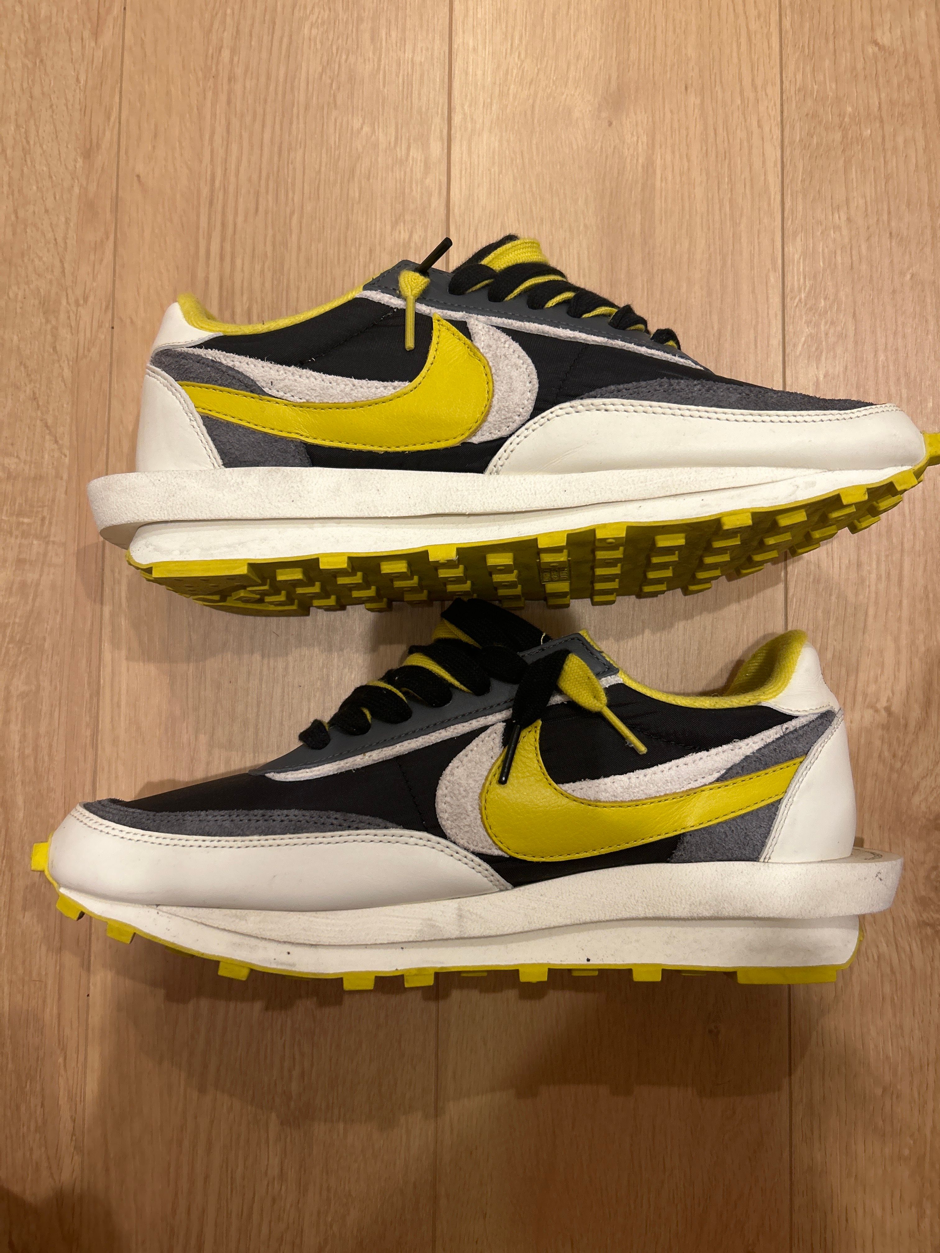 UNDERCOVER × sacai × Nike LD Waffle "Black/Sail-Dark Grey-Bright Citron"