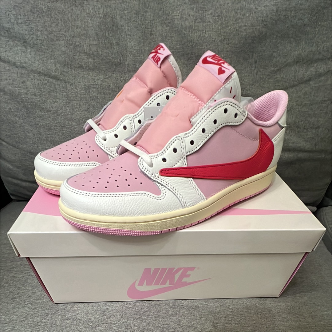 Travis Scott × Nike Air Jordan 1 Retro Low OG "Sail/Tropical Pink"