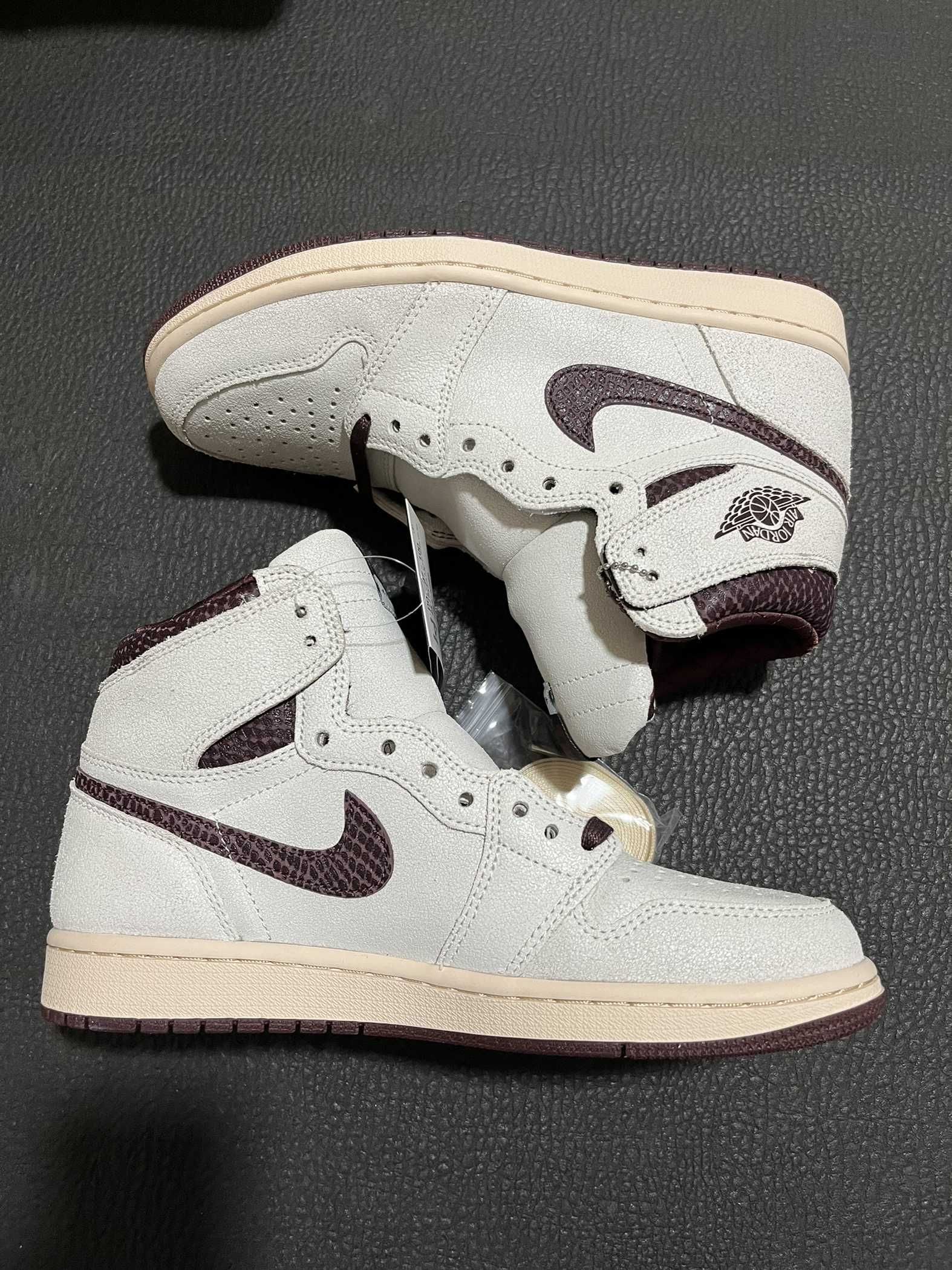 A Ma Maniere × Nike Air Jordan 1 Retro High OG "Sail and Burgundy"