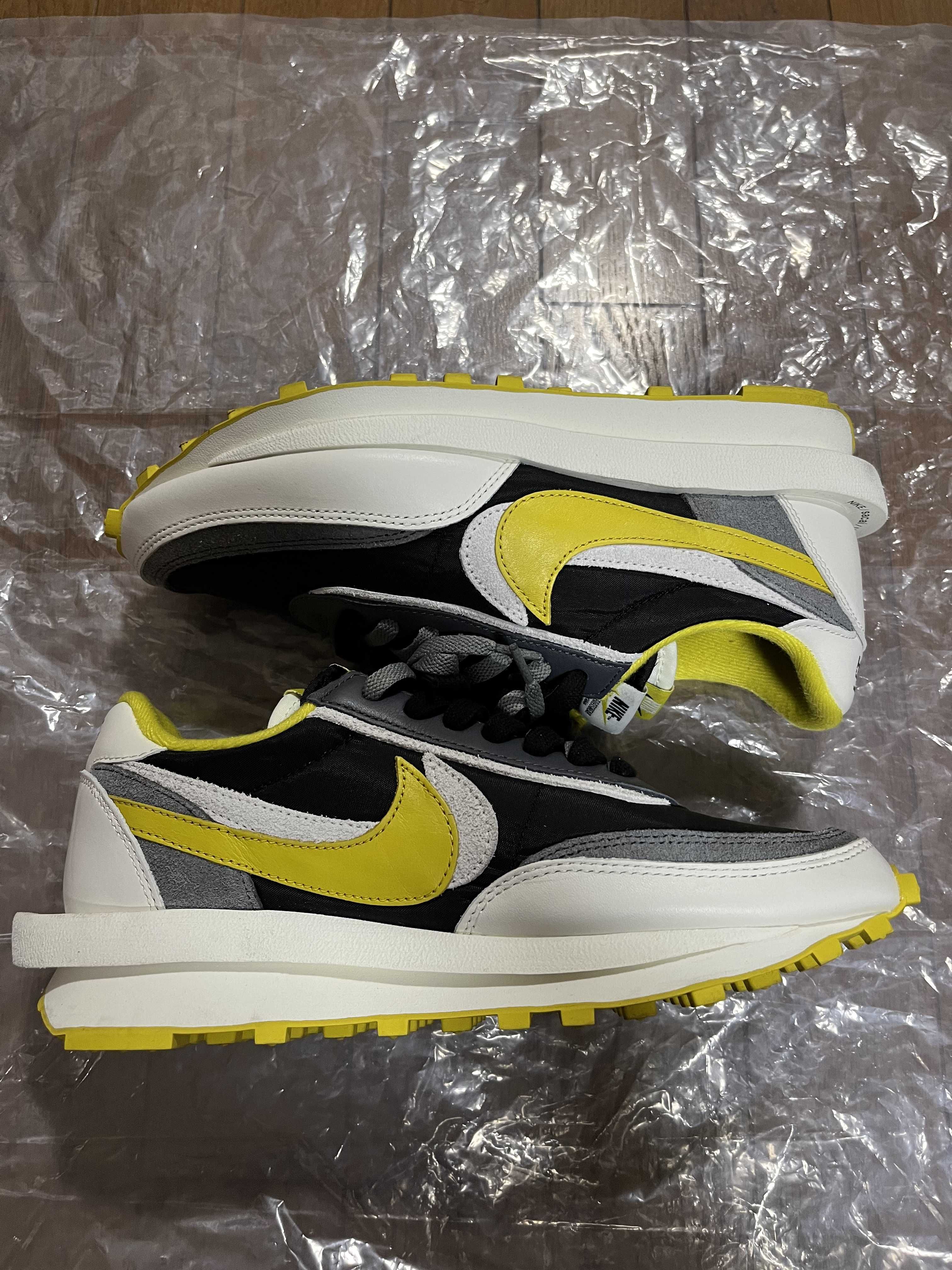 UNDERCOVER × sacai × Nike LD Waffle "Black/Sail-Dark Grey-Bright Citron"