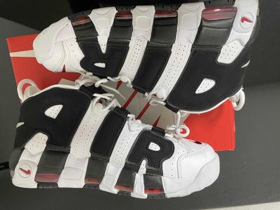NIKE AIR MORE UPTEMPO "WHITE/BLACK/UNIVERSITY RED"(2020)