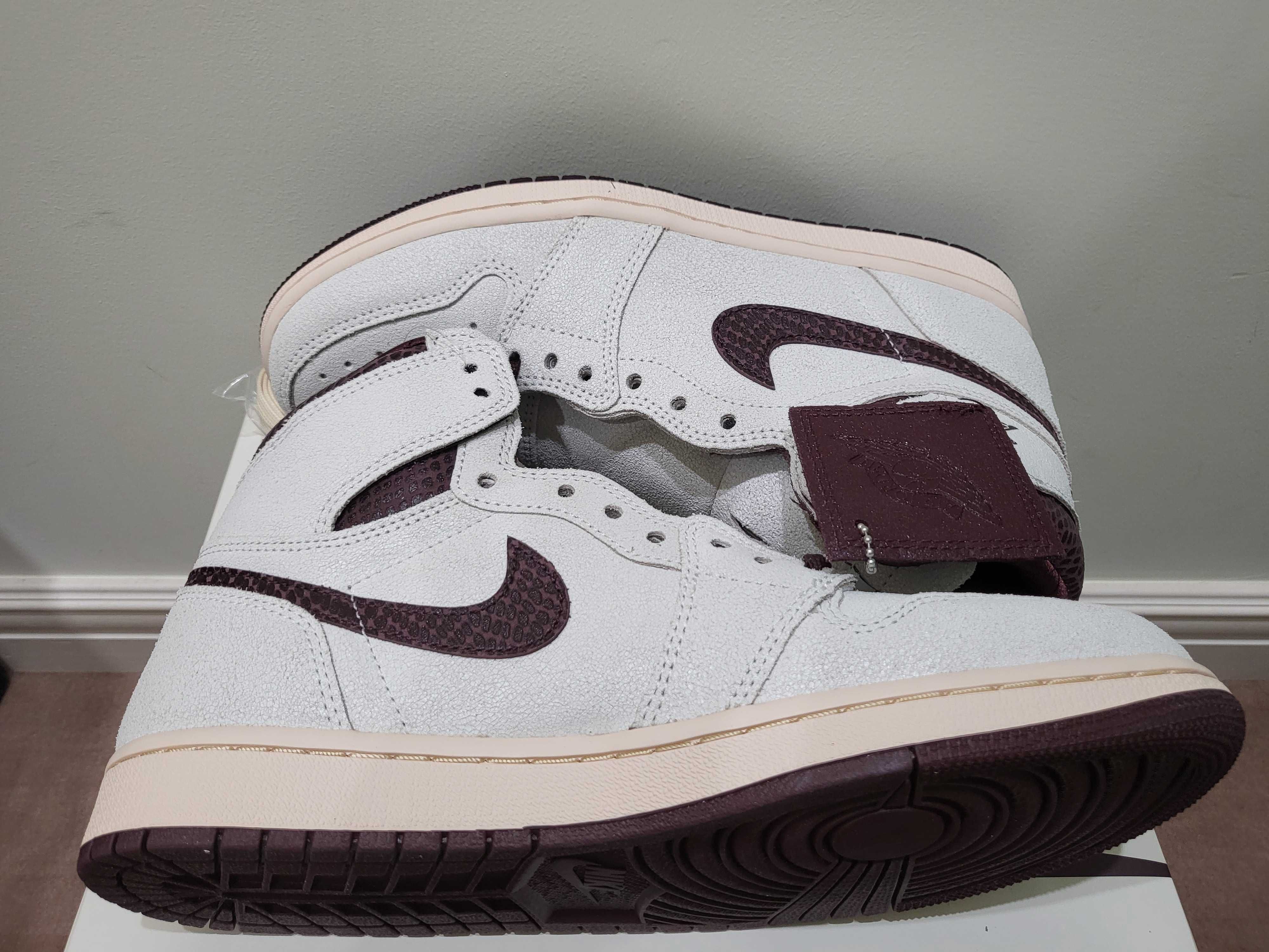 A Ma Maniere × Nike Air Jordan 1 Retro High OG "Sail and Burgundy"