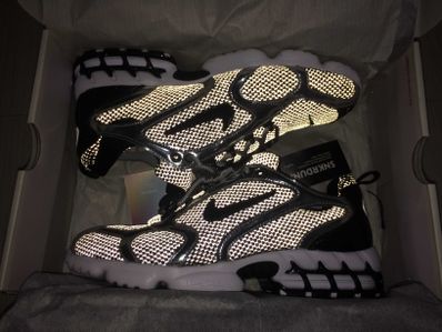 STUSSY × NIKE AIR ZOOM SPIRIDON CAGED "PURE PLATINUM/BLACK-WHITE"