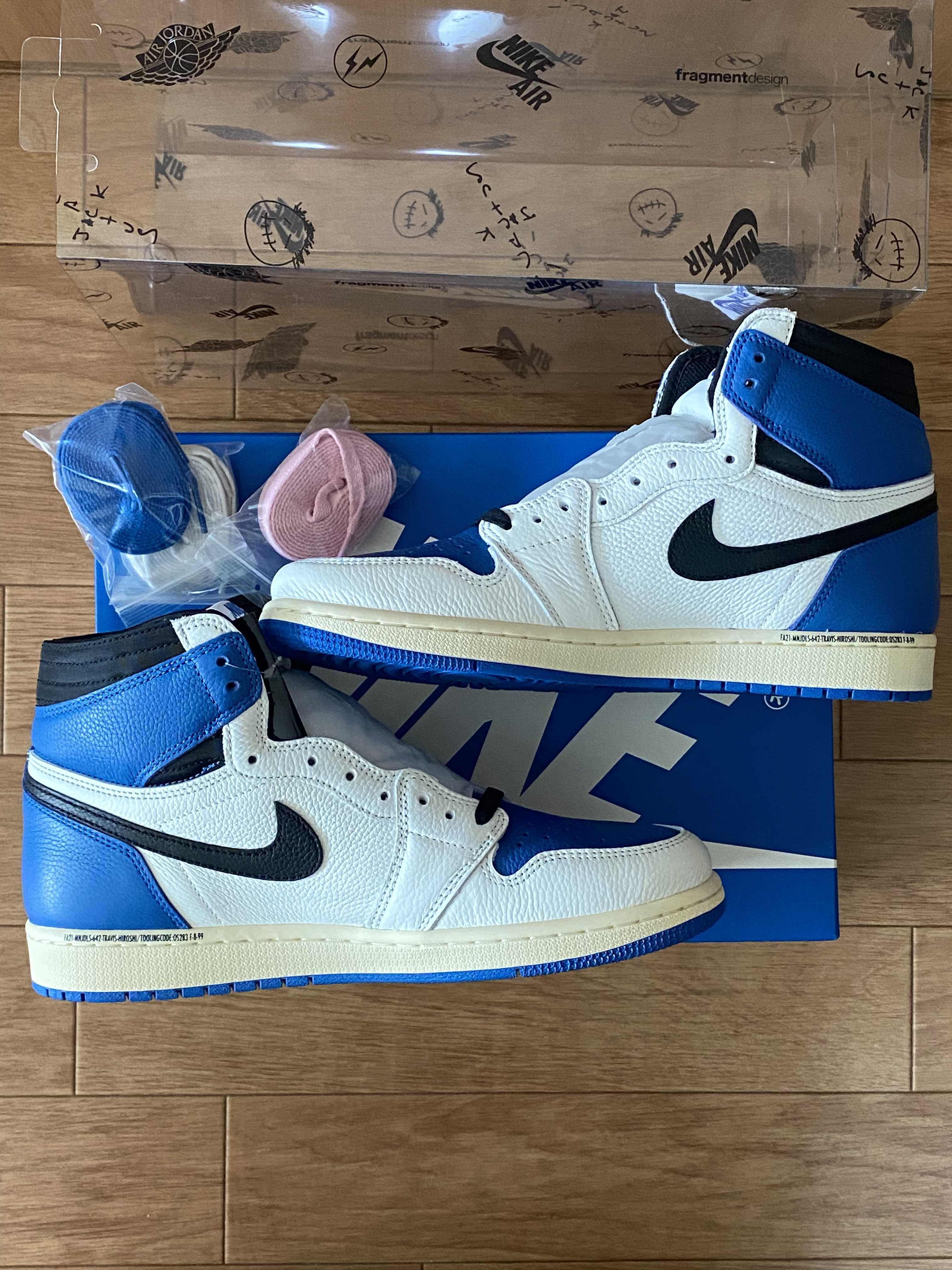 Travis Scott × fragment design × Nike Air Jordan 1 Retro High OG SP "Military Blue"