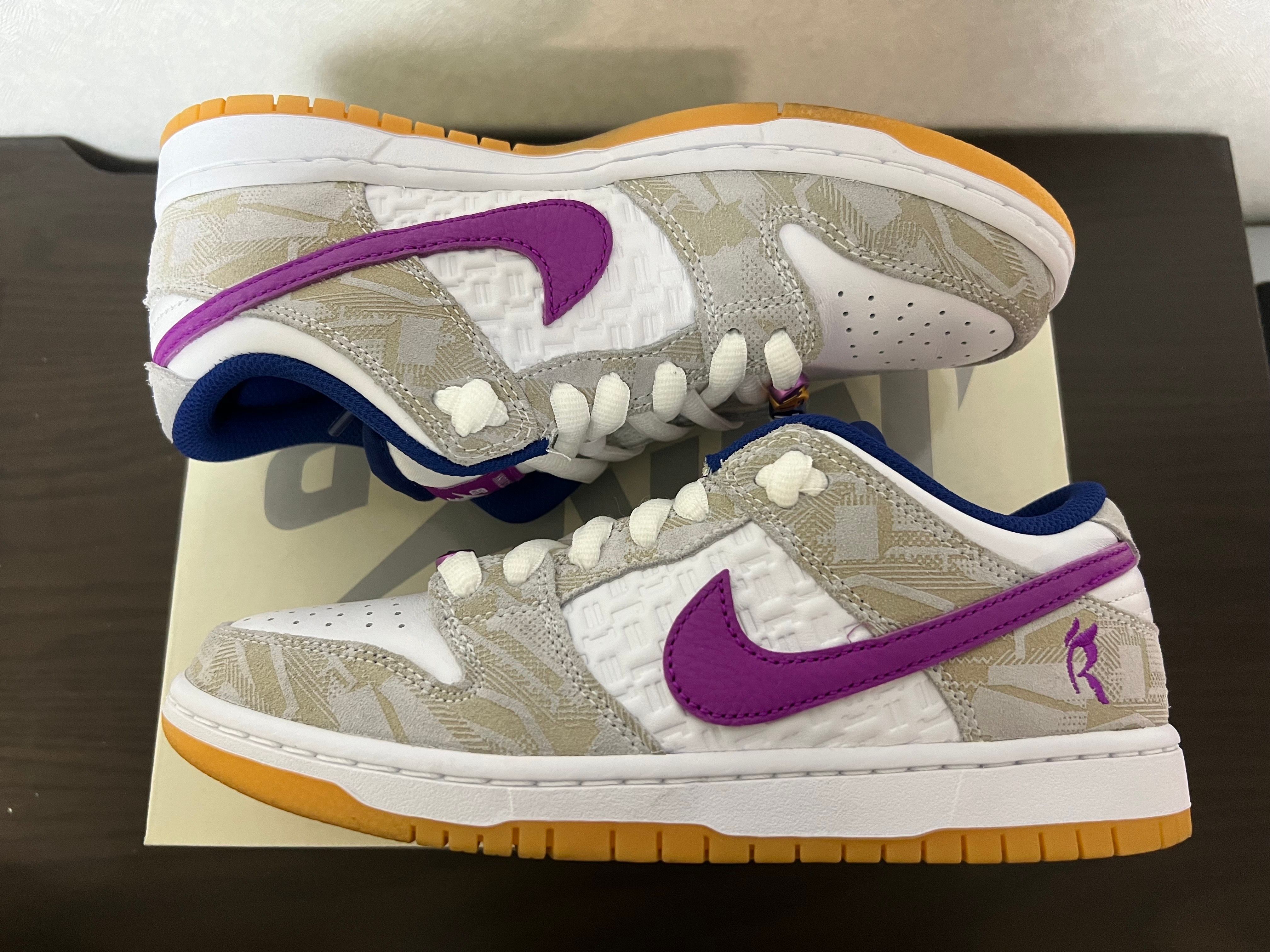 Rayssa Leal × Nike SB Dunk Low PRM "Pure Platinum and Vivid Purple"