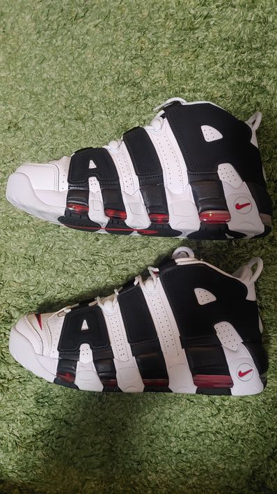 NIKE AIR MORE UPTEMPO "WHITE/BLACK/UNIVERSITY RED"(2020)