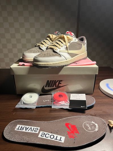 Travis Scott × Nike Air Jordan 1 Low OG SP "Reverse Mocha/Sail and Ridgerock"