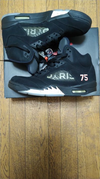 NIKE AIR JORDAN 5 PARIS SAINT-GERMAIN BLACK/CEMENT GREY