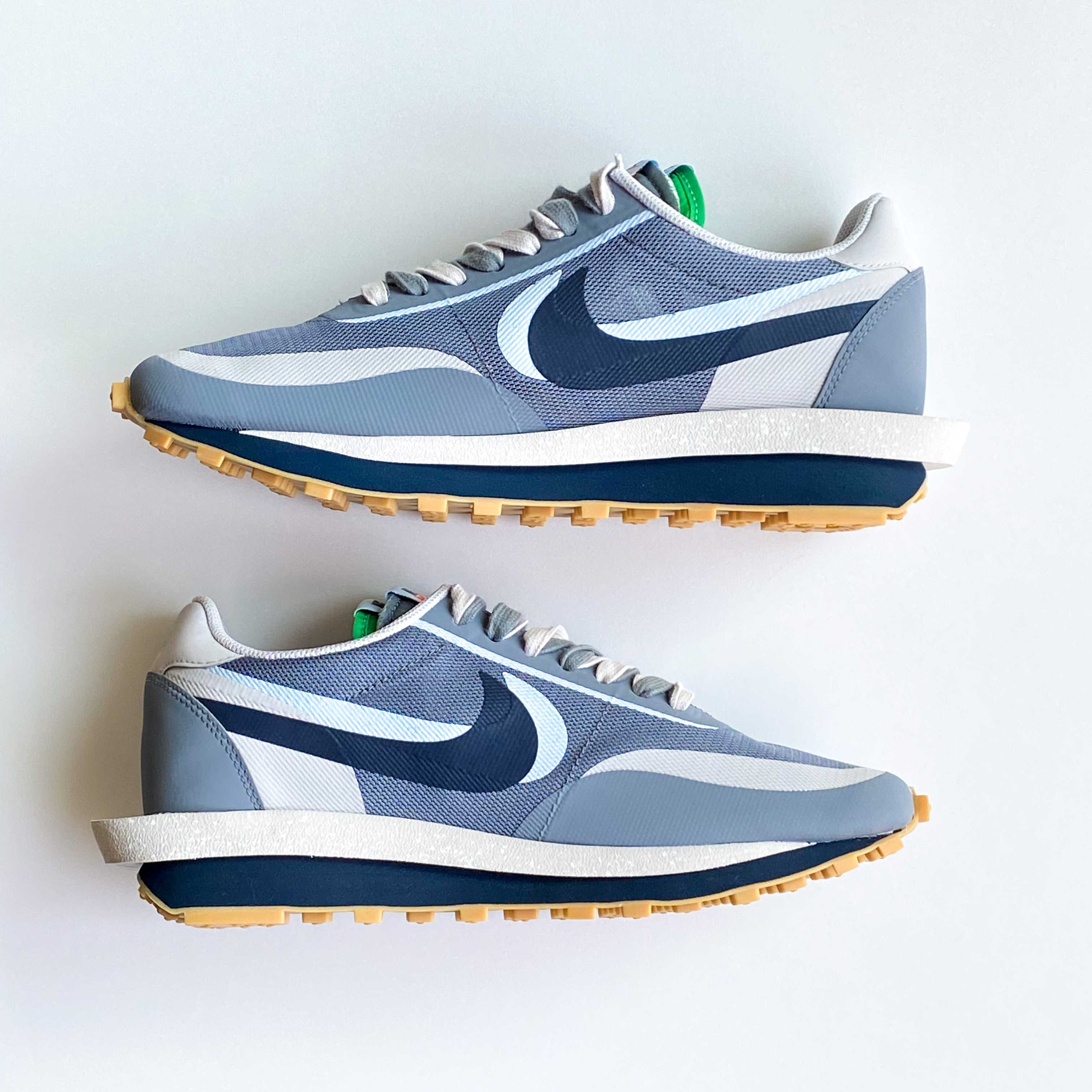 CLOT × Sacai × Nike LD Waffle "Grey Obsidian/Cool Grey"