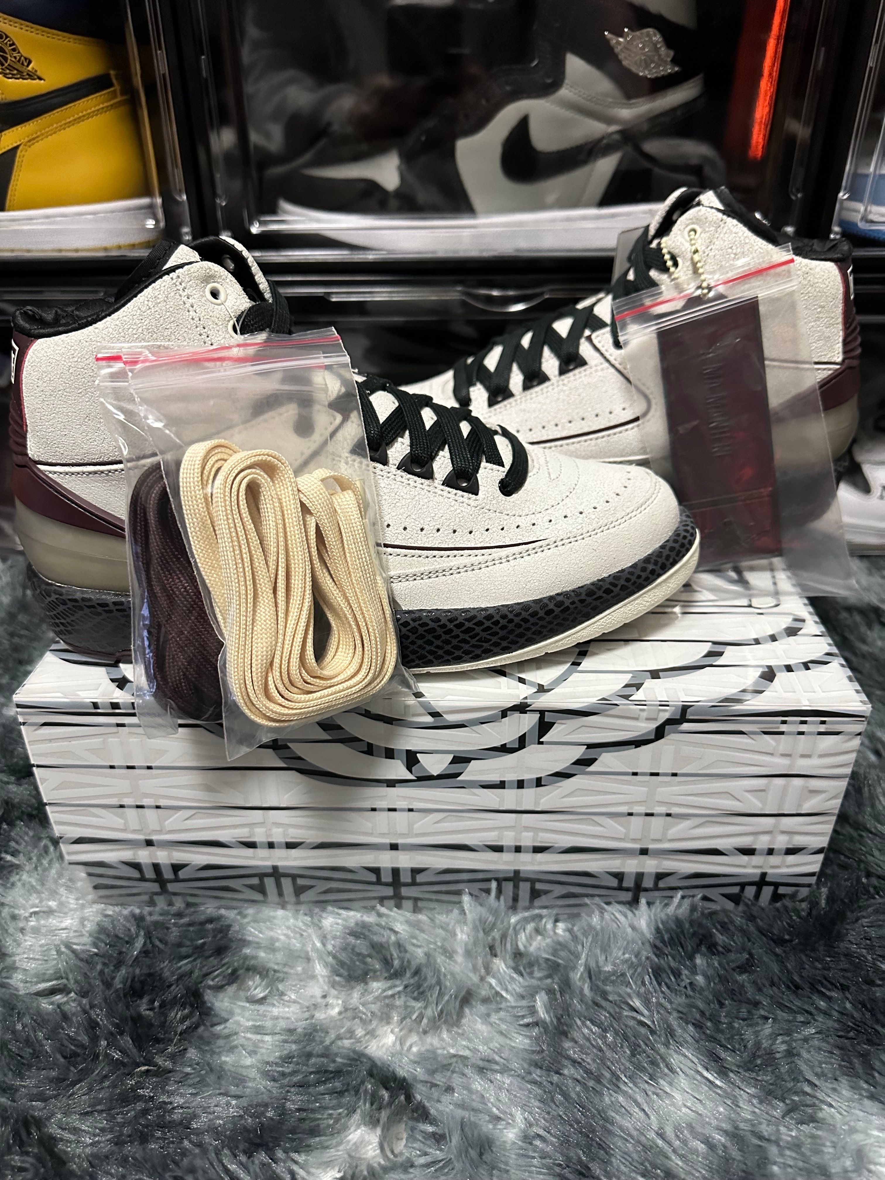 A Ma Maniere × Nike Air Jordan 2 "Airness/Sail and Burgundy"