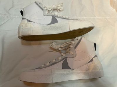 sacai × NIKE BLAZER MID "WHITE/WOLF GREY"