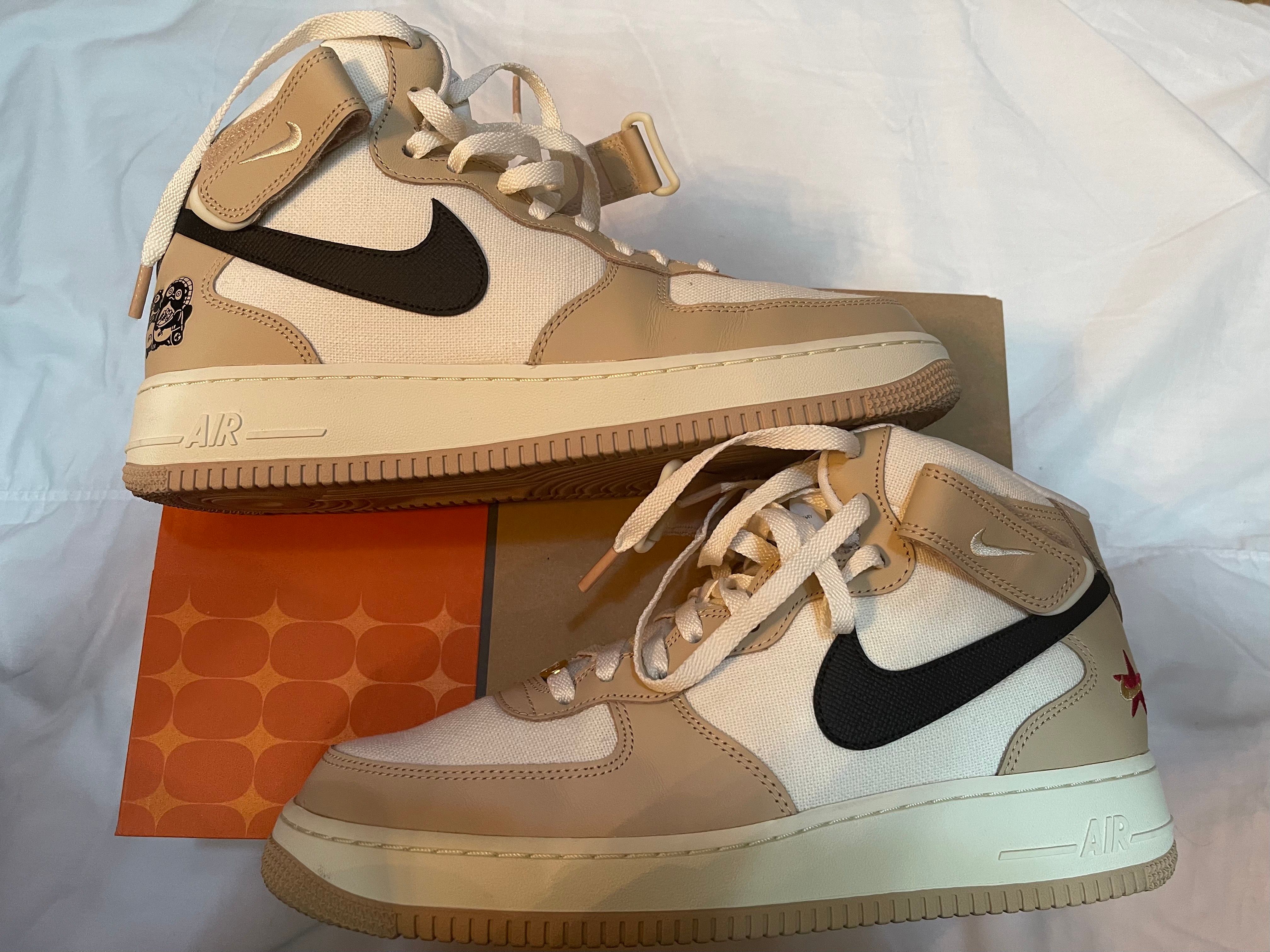 Nike Air Force 1 Mid "Pale Ivory and Shimmer/Izakaya"