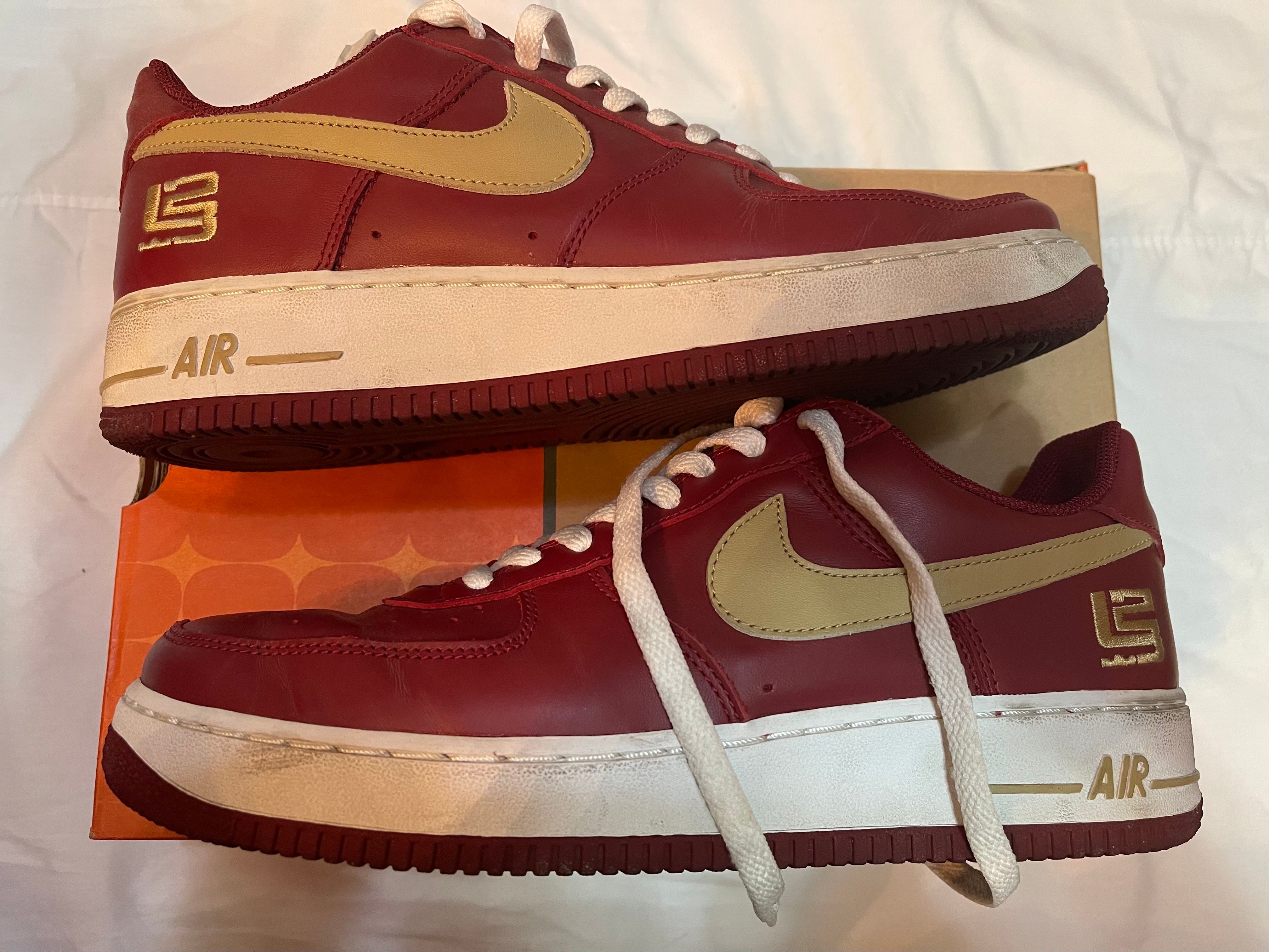 Lebron × Nike Air Force 1 Low "Varsity Crimson"