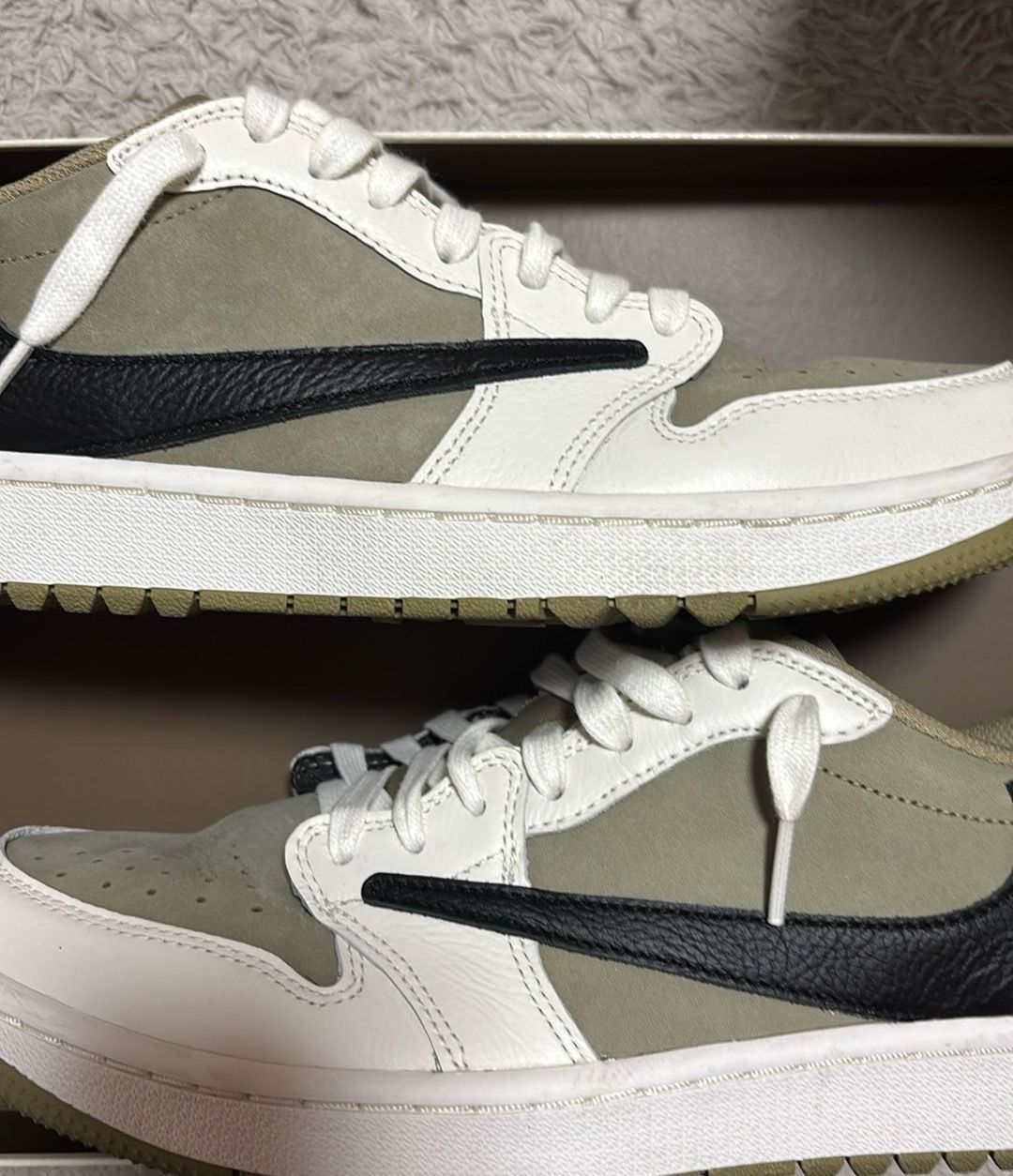 Travis Scott × Nike Air Jordan 1 Low Golf NRG "Neutral Olive"