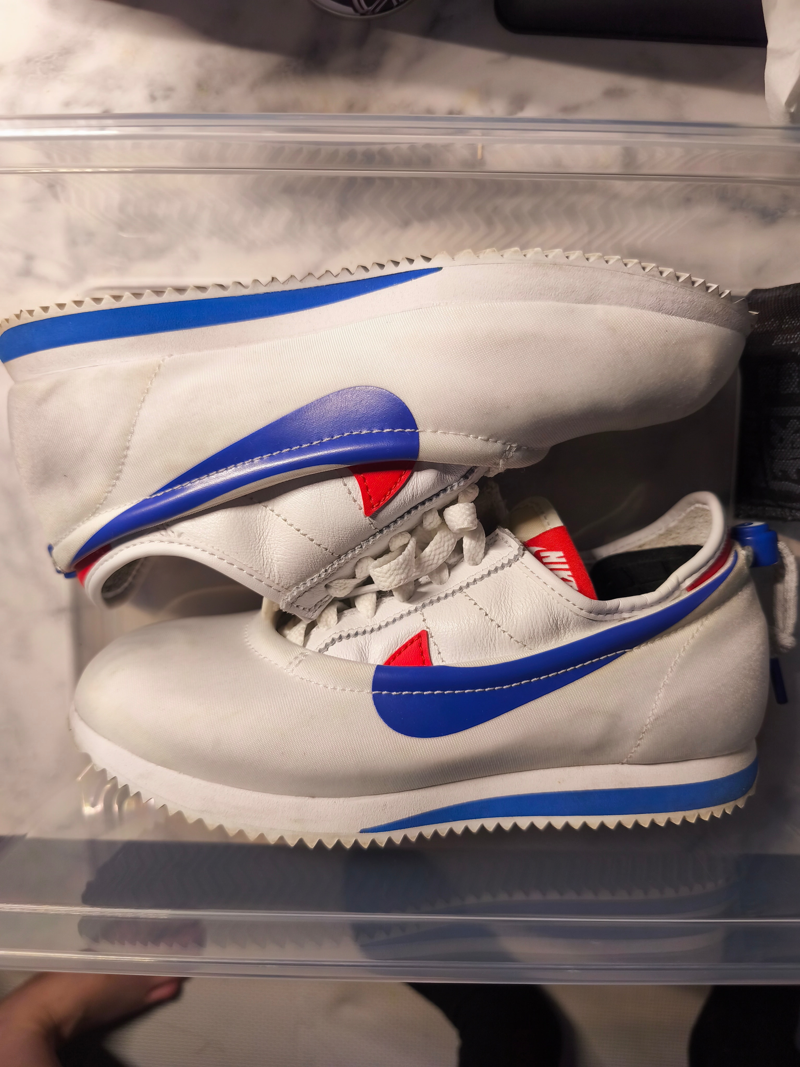 CLOT × Nike Cortez "White and Game Royal"