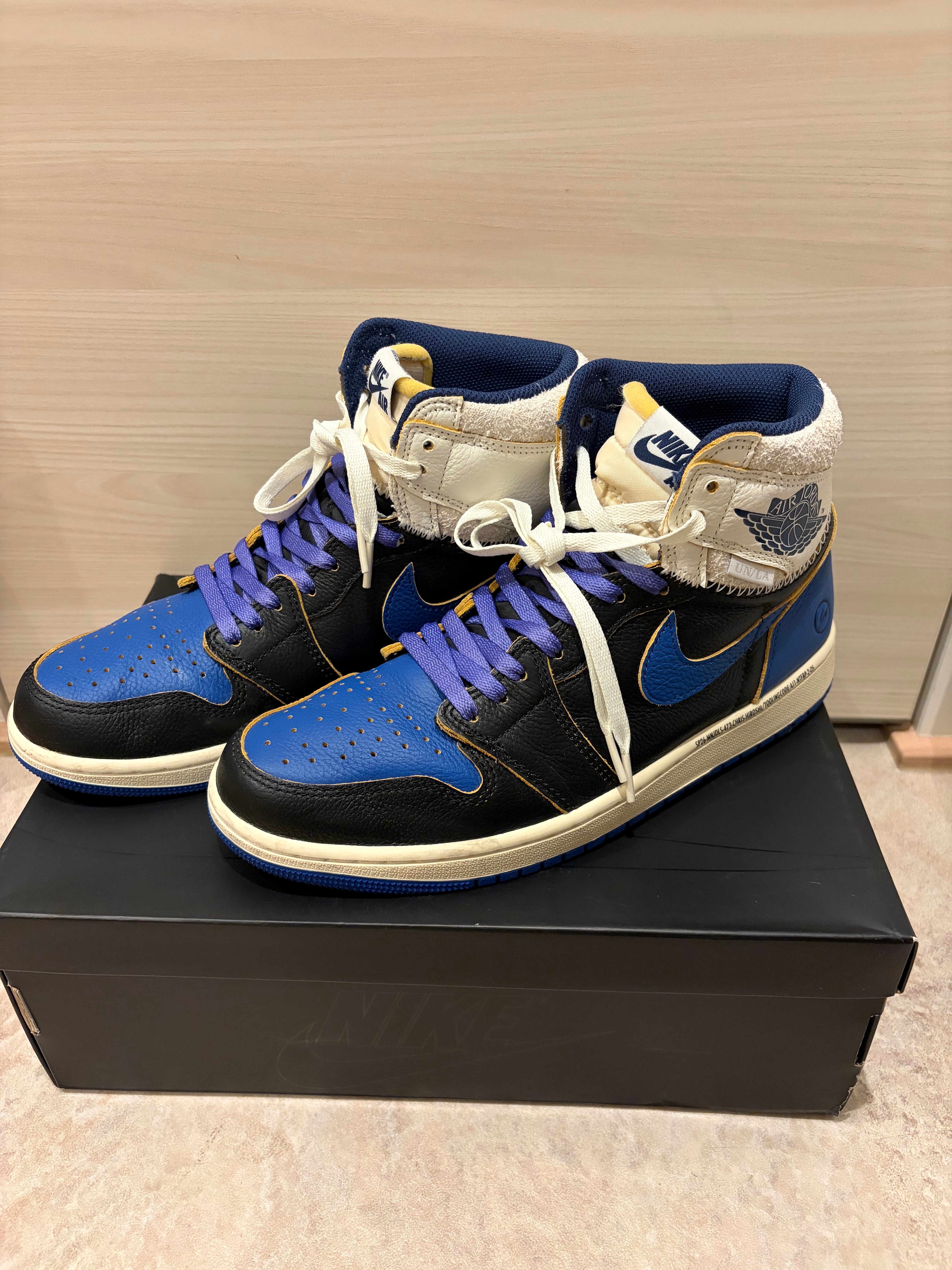fragment design × UNION × Nike Air Jordan 1 High OG "Sport Royal"