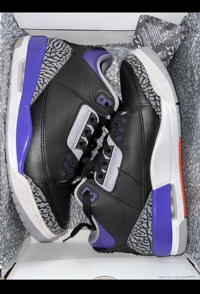 Nike Air Jordan 3 Retro "Black/Court Purple"