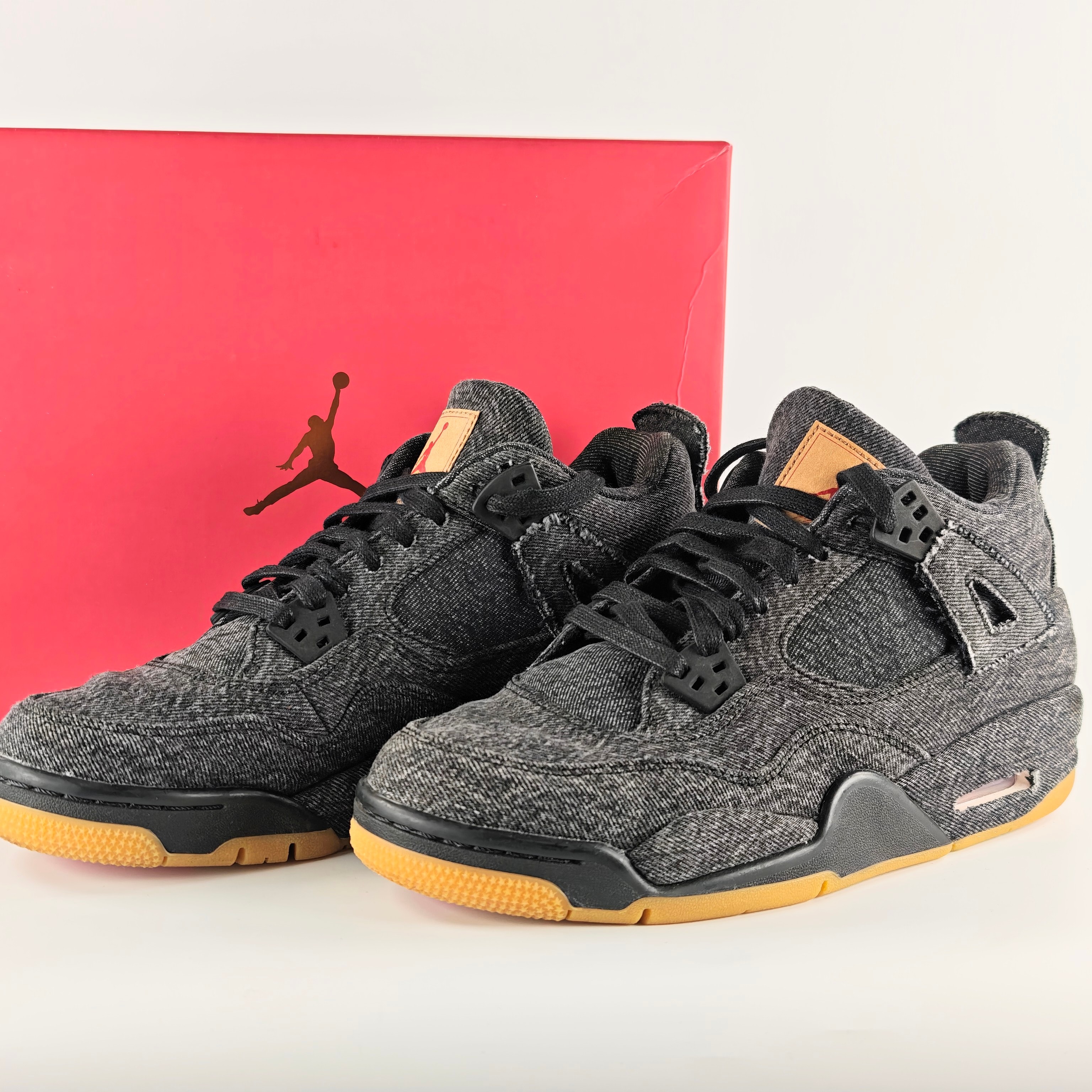 LEVI’S × Nike GS Air Jordan 4 BG "Black Denim" (LEVI’S Tab)