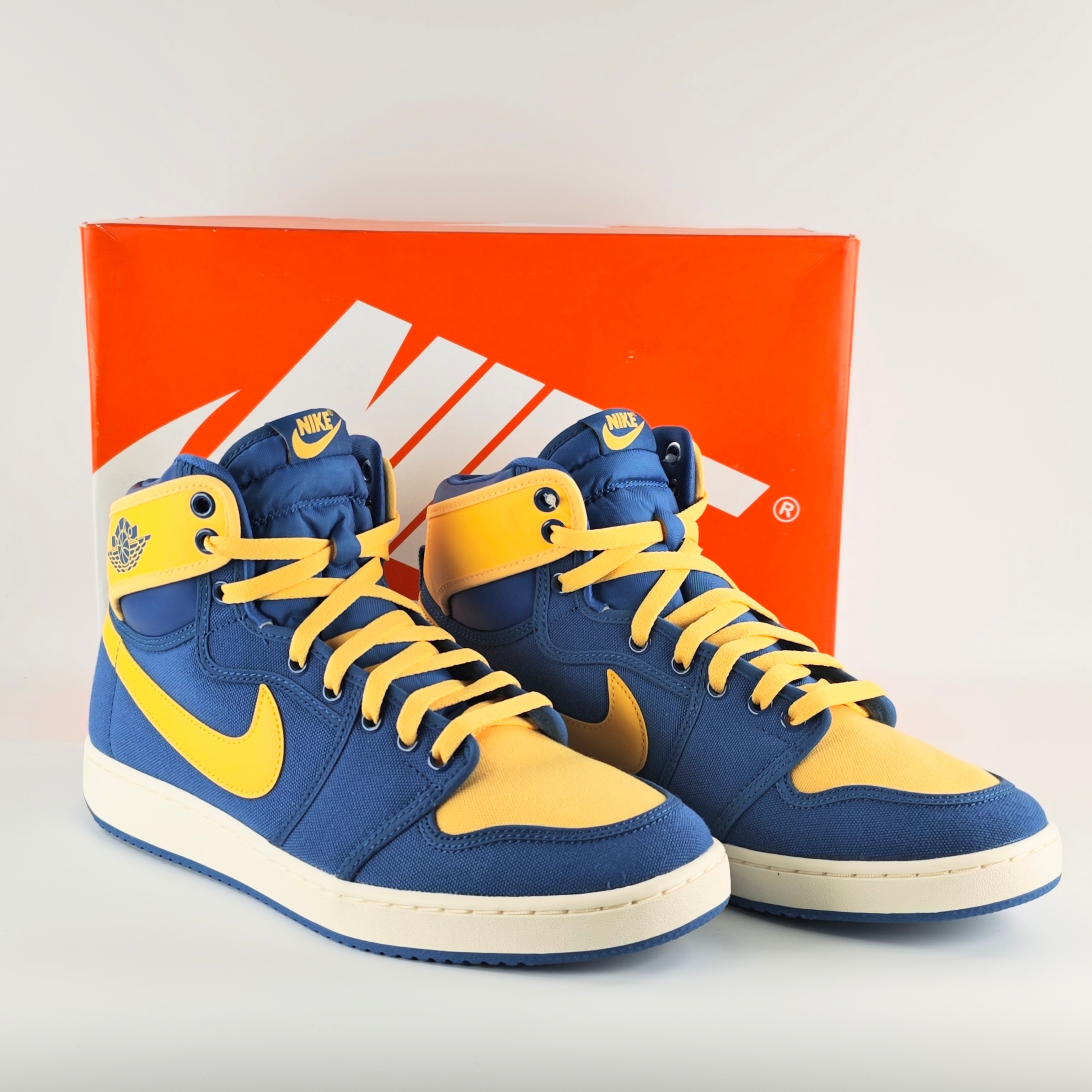 Nike Air Jordan 1 KO "True Blue and Topaz Gold/Laney"