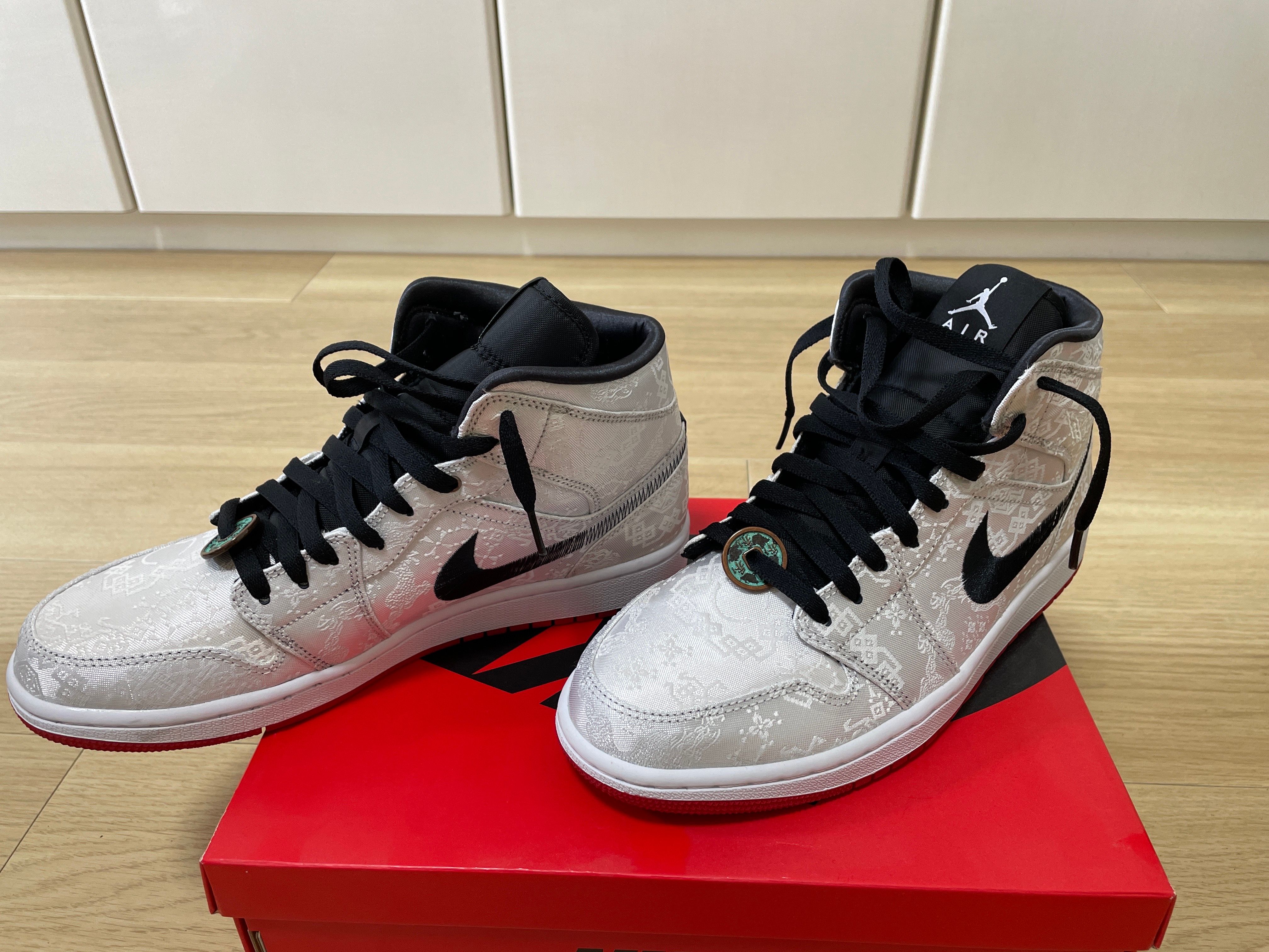 CLOT × Nike Air Jordan 1 Mid SE Fearless "White/Black/Red"