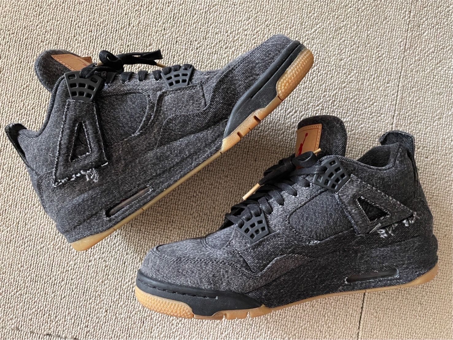 Nike × Levi's Air Jordan 4 "Black Denim" (Tag: LEVIS®)