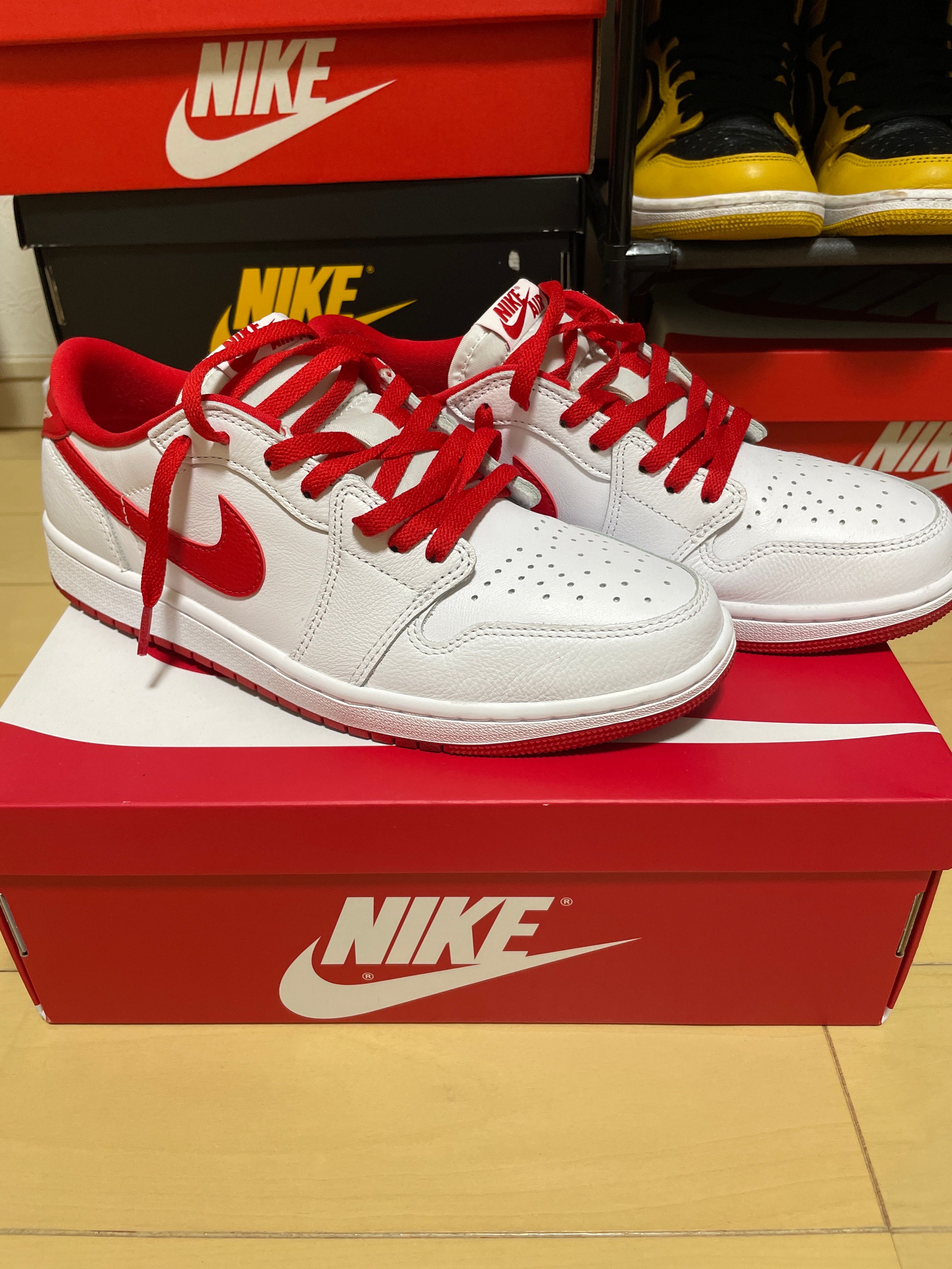 Nike Air Jordan 1 Retro Low OG "White and University Red"