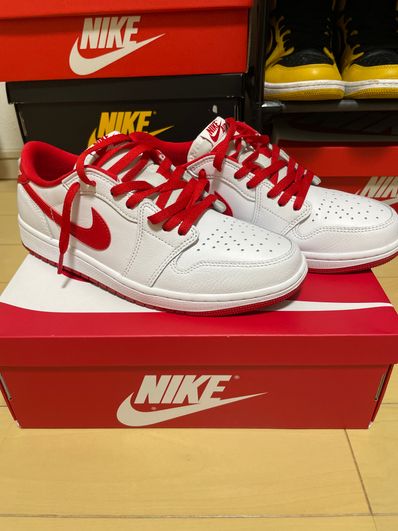 Nike Air Jordan 1 Retro Low OG "White and University Red"