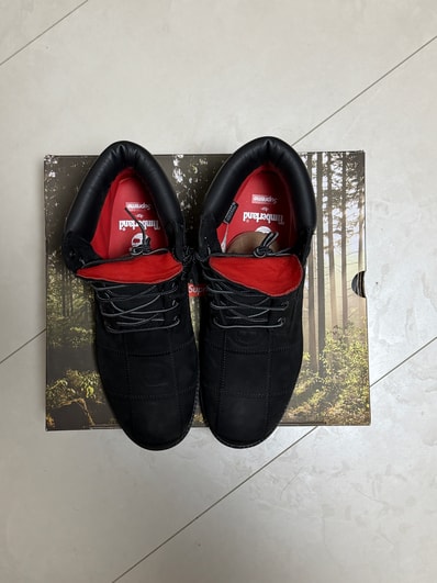 Supreme × Timberland Patchwork 6 Inch Premium Boot "Black"