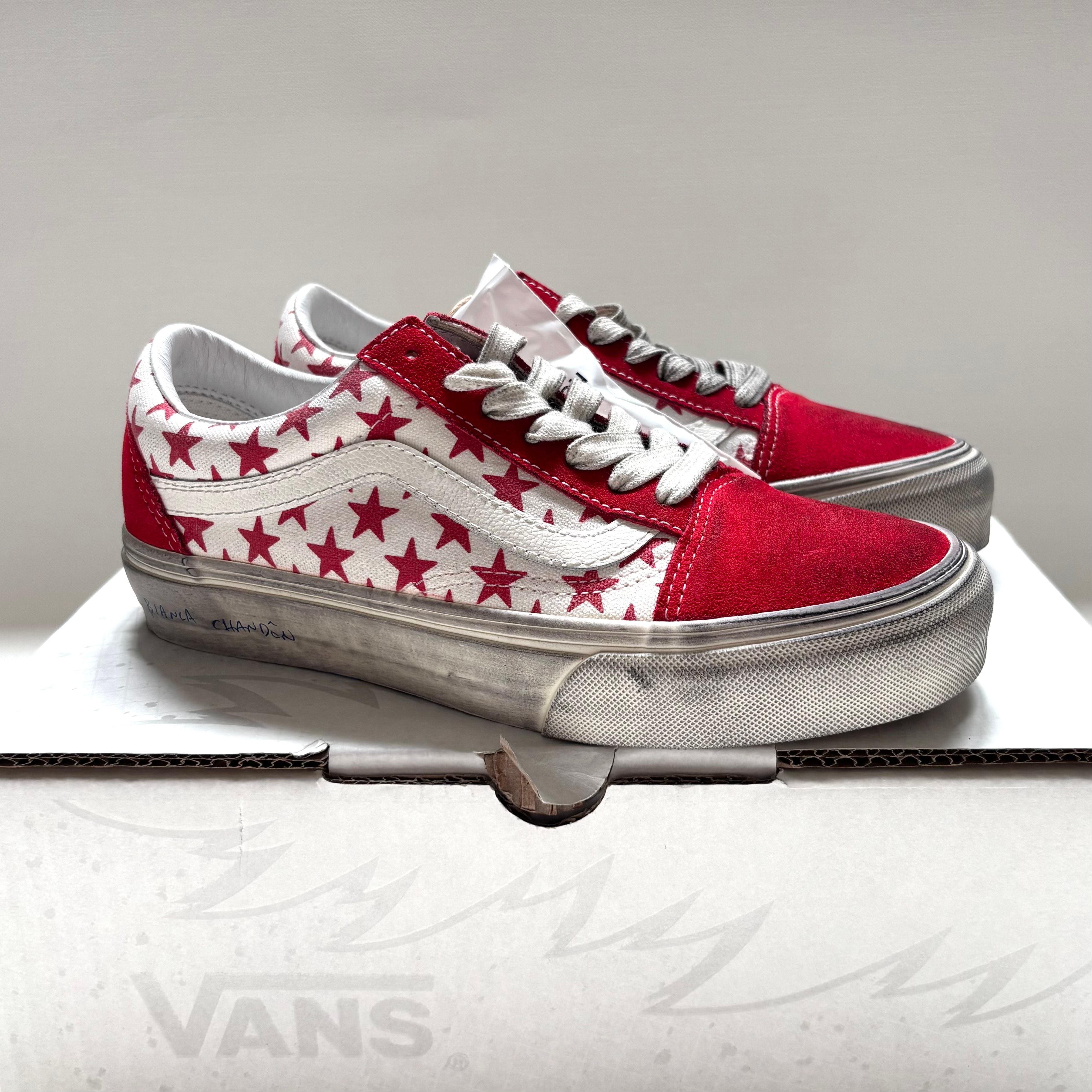 ビアンカ シャンドン × ボルト バイ バンズ オールドスクール VLT LX "レッド/ホワイト"