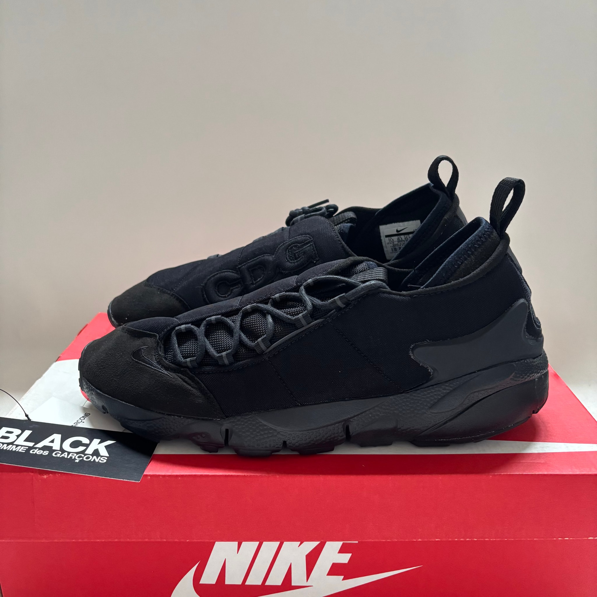 COMME des GARCONS × Nike Air Footscape NM "Black"