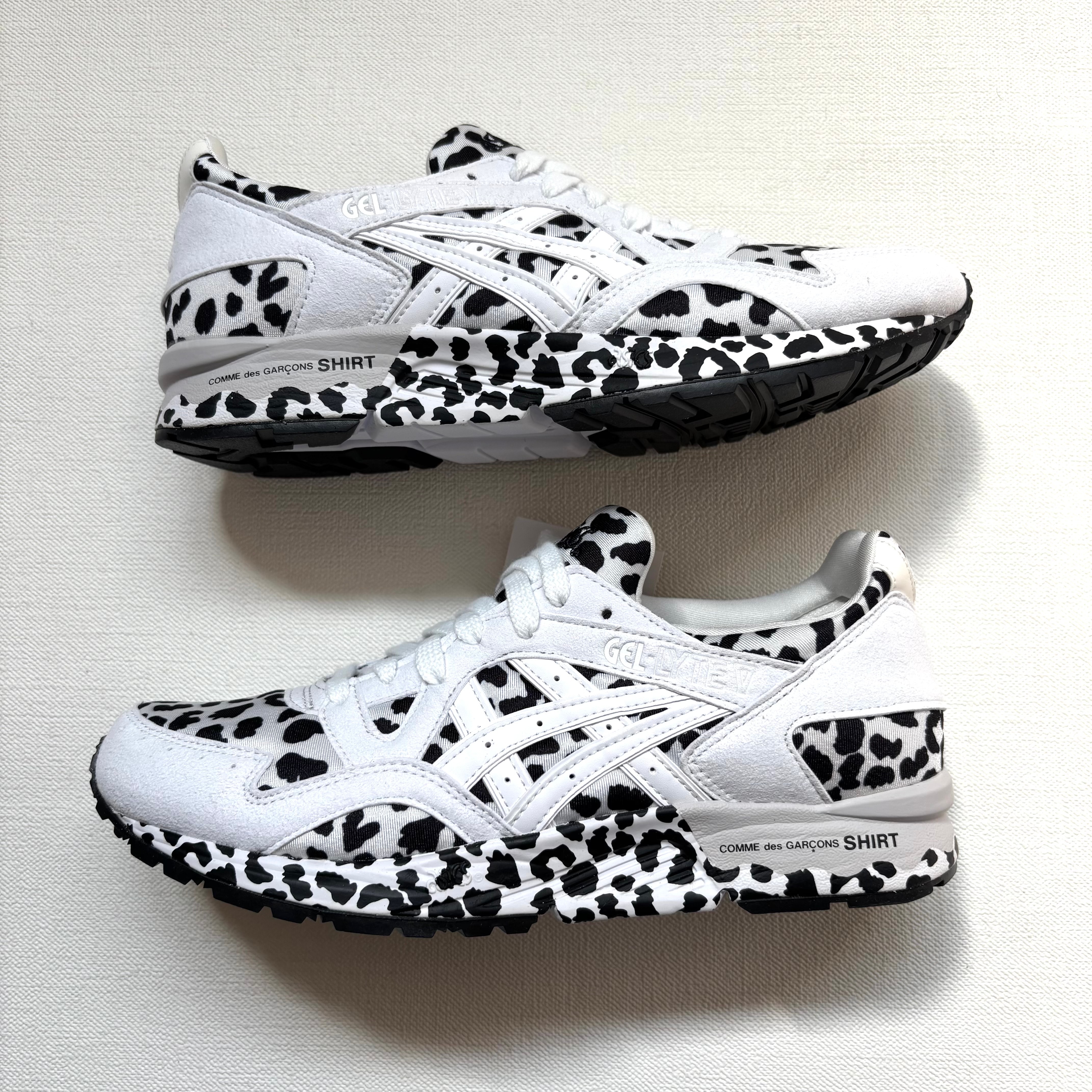 COMME des GARCONS SHIRT × Asics Gel-Lyte 5 Leopard "White"