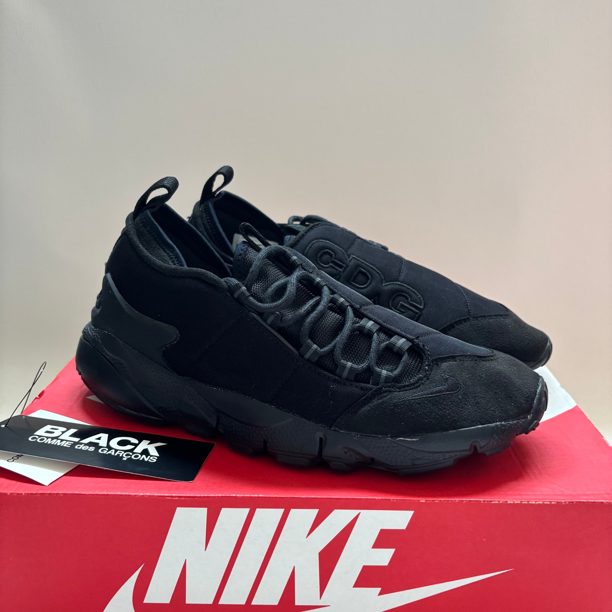 COMME des GARCONS × Nike Air Footscape NM "Black"