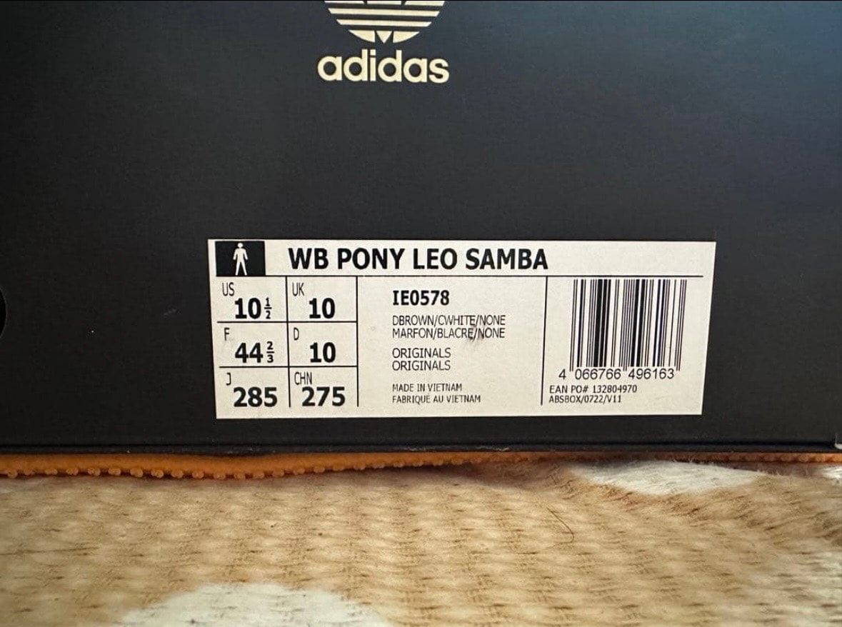 Wales Bonner × adidas Samba Pony Leo Low "Dark Brown/Cream White"