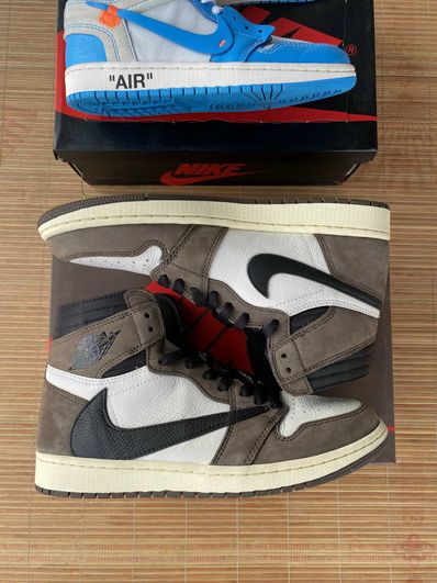 Travis Scott × Nike Air Jordan 1 Retro High OG TS SP "Sail/Dark Mocha"