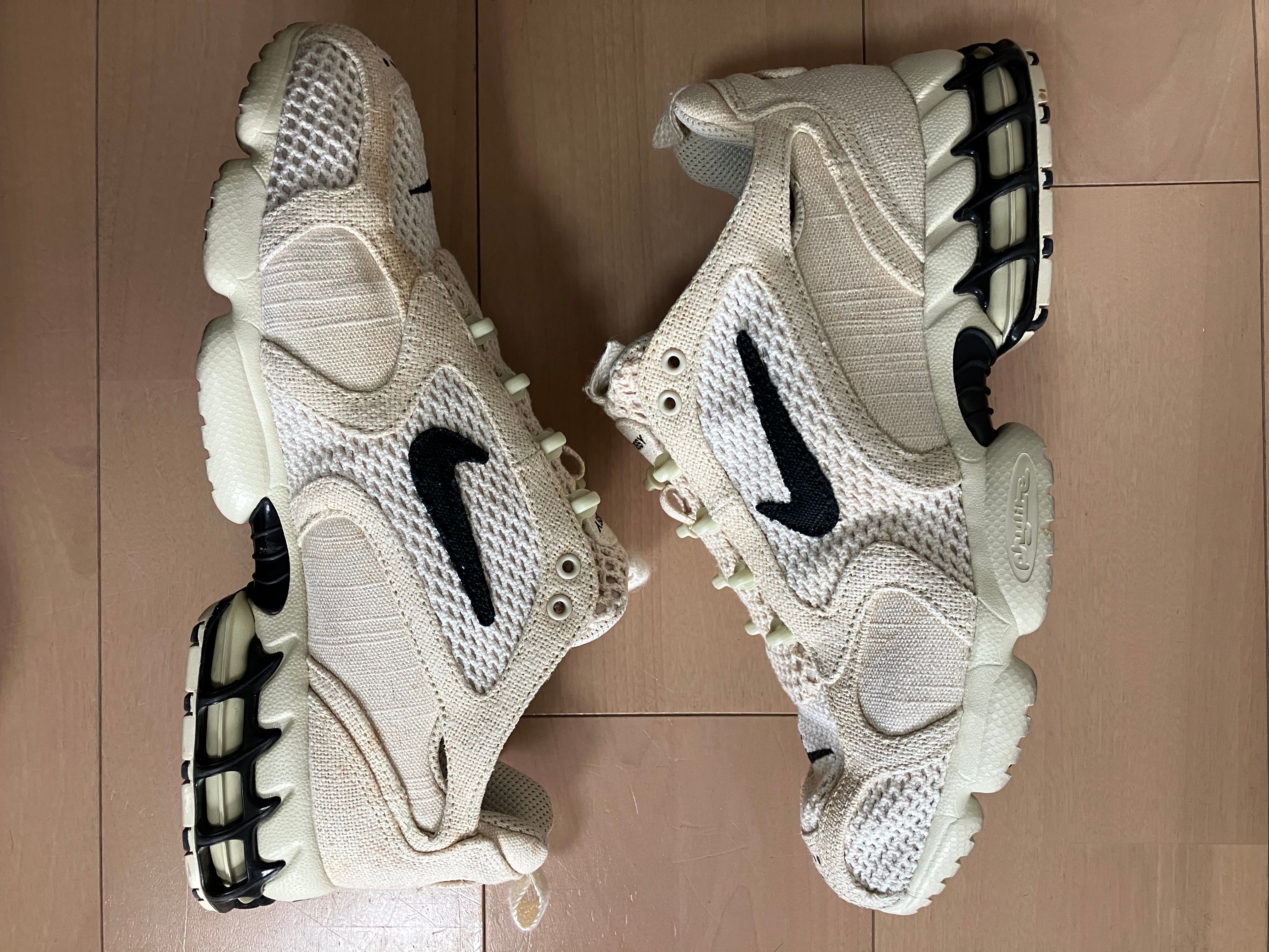 Stussy × Nike Air Zoom Spiridon CG 2 "Fossil/Black"