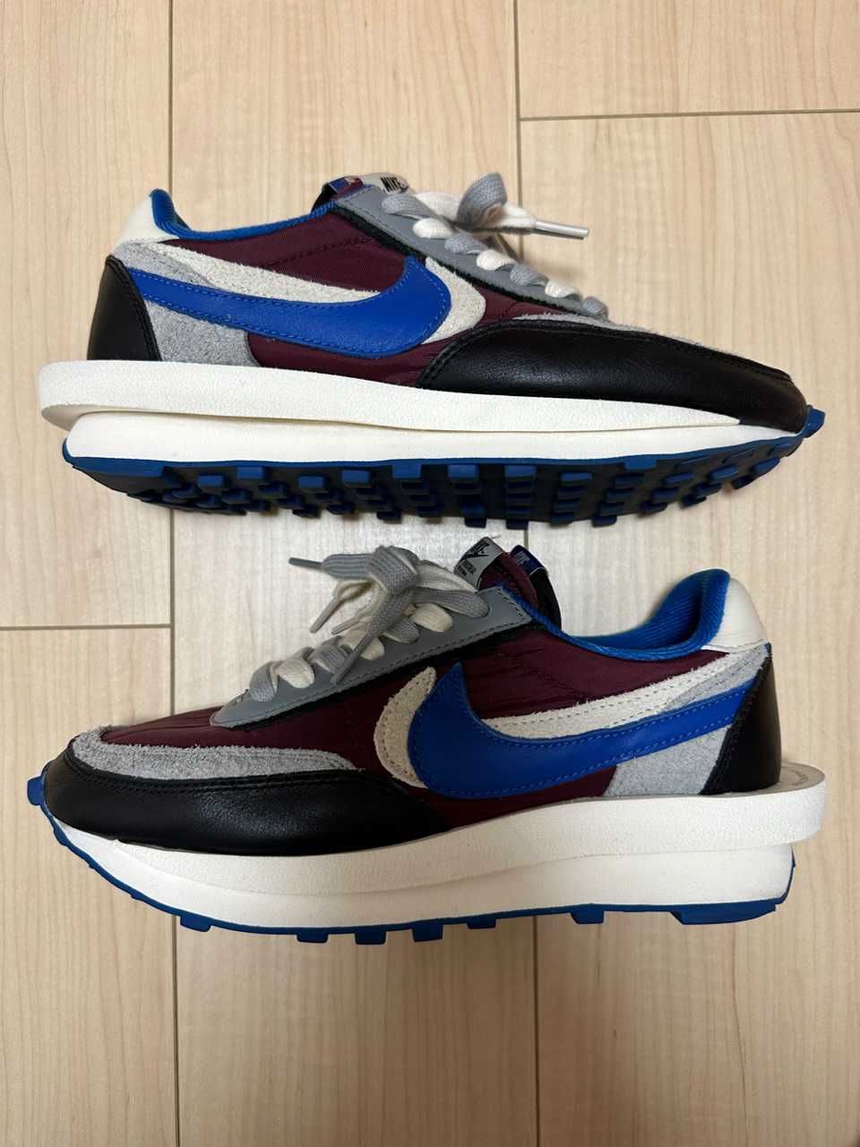 UNDERCOVER × sacai × Nike LD Waffle "Night Maroon/Pale Ivory-Ground Grey-Team Royal"